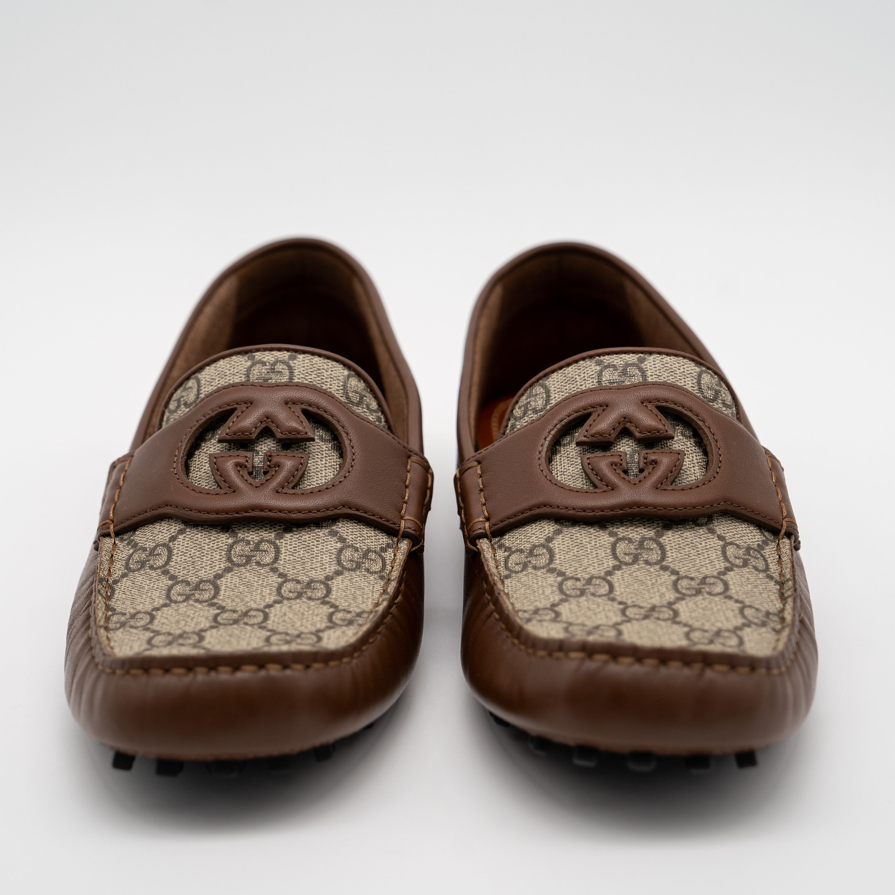 Gucci 8G 8.5 US Gucci GG Leather Moccasin Brown Loafers Size US 8.5 / EU 41-42 - 2 Thumbnail