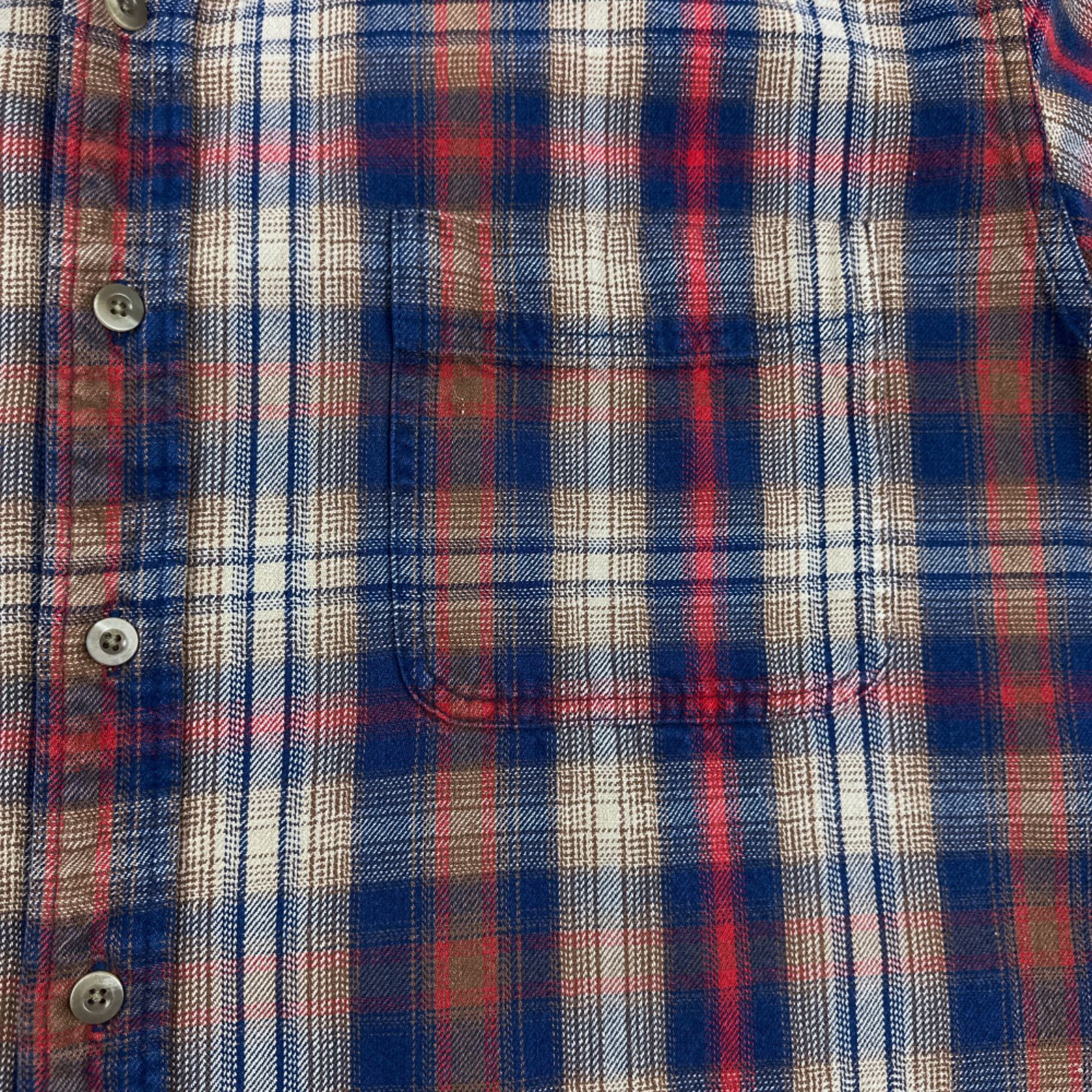 Cabelas Cabelas Shirt Brown Red Blue Plaid Heavyweight Button Up Size US XL / EU 56 / 4 - 3 Thumbnail