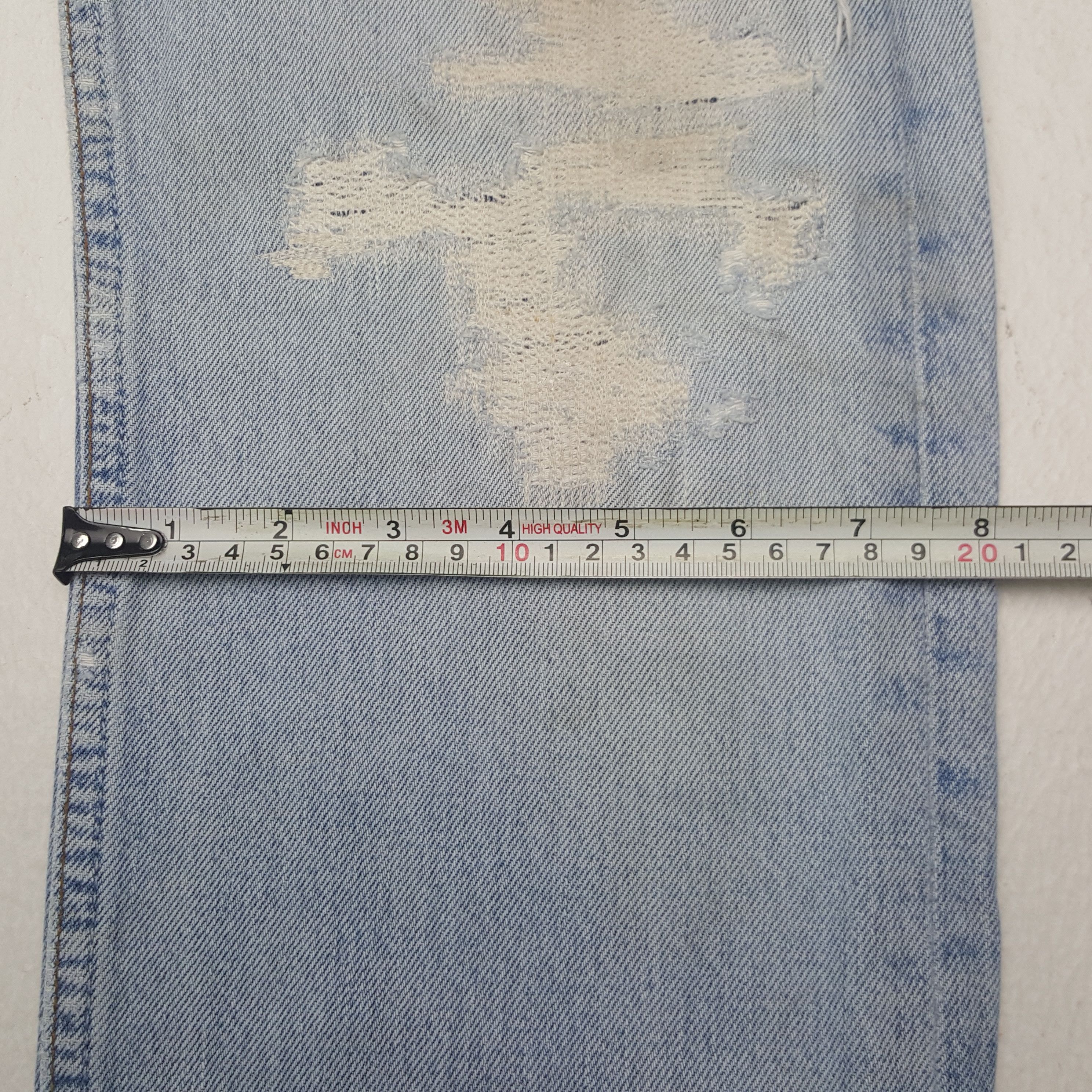Levi's × Vintage Vintage Levi's 501 Distressed Patch Denim Jeans Size US 28 / EU 44 - 10 Thumbnail