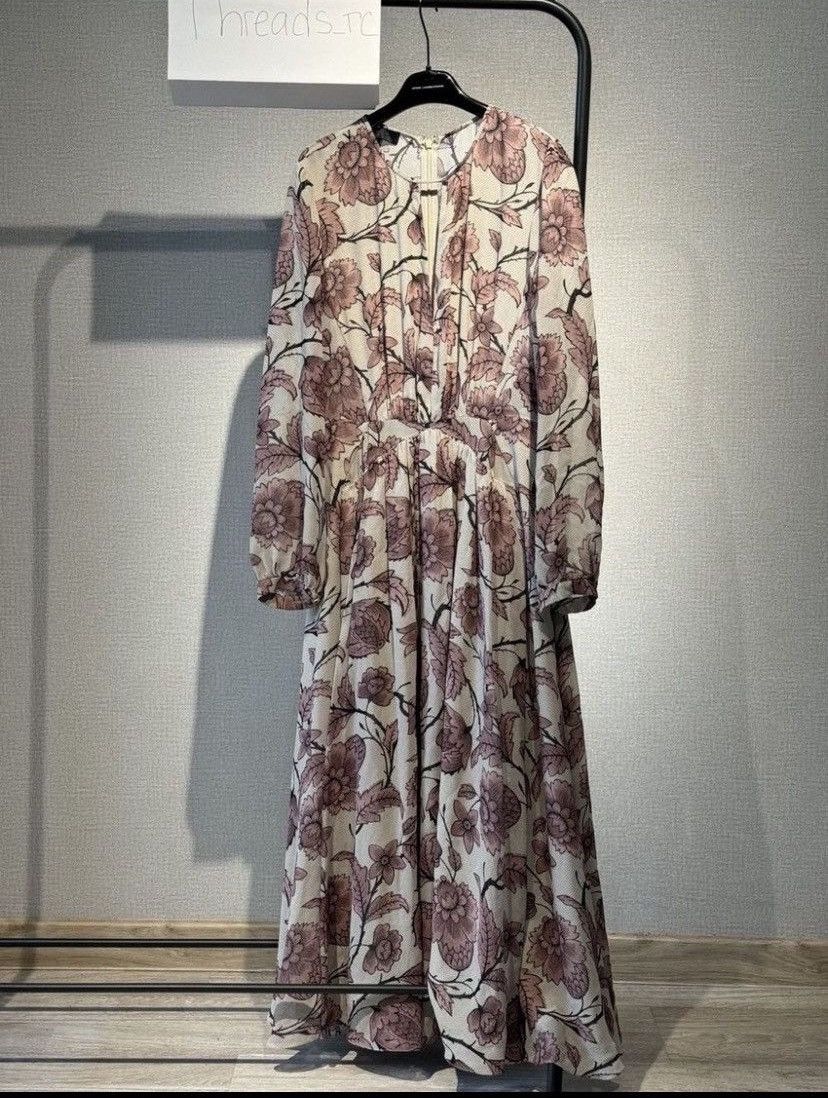 Burberry Burberry Prorsum Pink Victorian Print Washed Georgette Dress Size M / US 6-8 / IT 42-44 - 3 Thumbnail