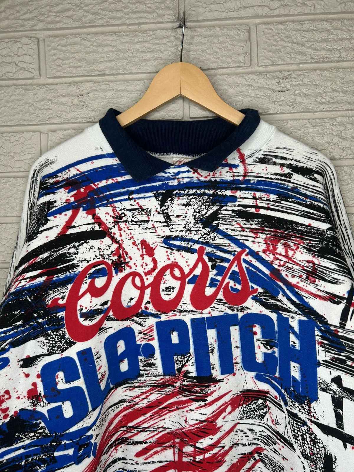 Vintage Vintage Coors Slo Pitch All Over Print Pullover Sweater Size US L / EU 52-54 / 3 - 7 Thumbnail