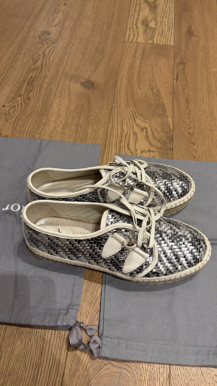 Dior Leather woven espardilles Size US 8 / IT 38 - 9 Thumbnail