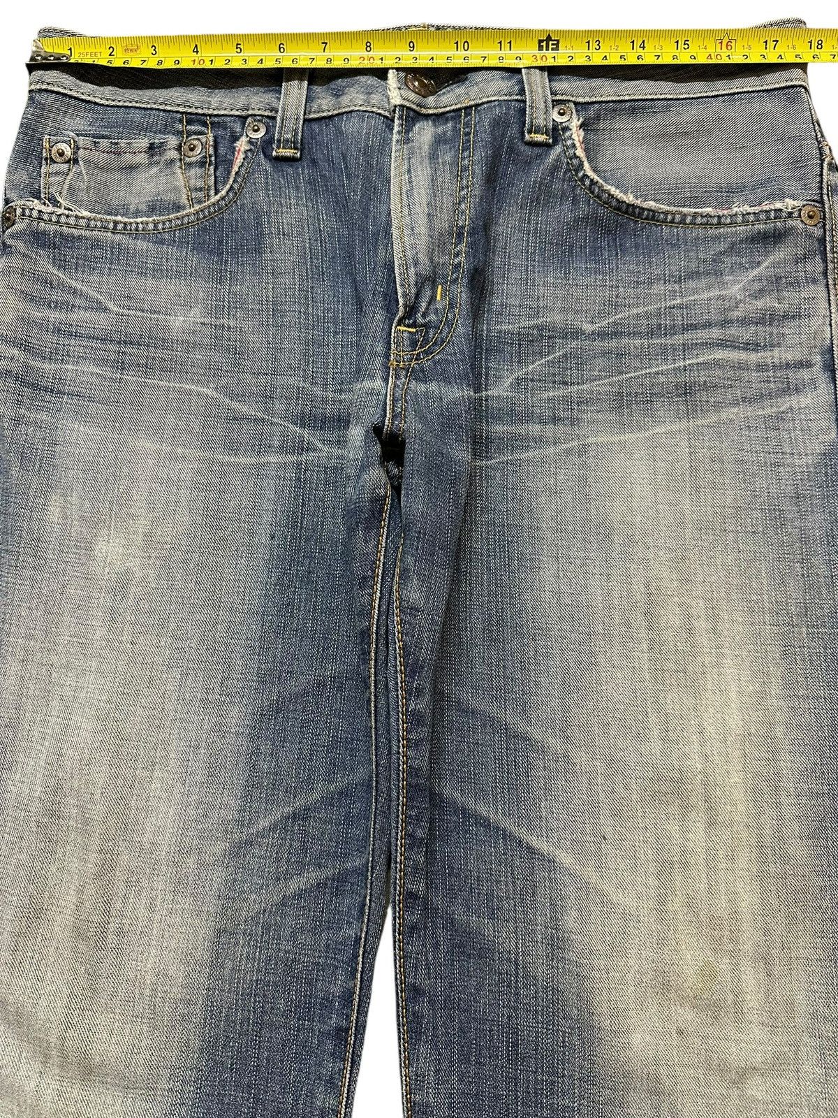 Edwin Vintage Edwin 503 Blue Trip Faded Wash Style Baggy Jeans Size US 35 - 12 Thumbnail