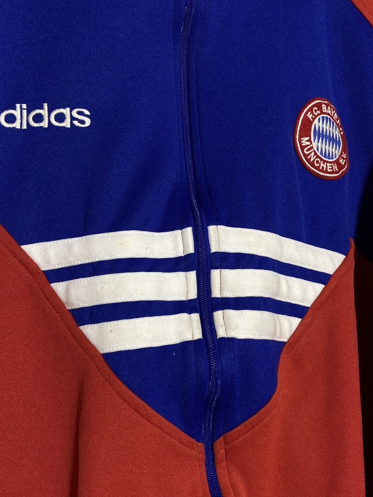 Adidas Vintage 90s Adidas Bayern Munich Football Jacket Track Top Size US L / EU 52-54 / 3 - 4 Thumbnail