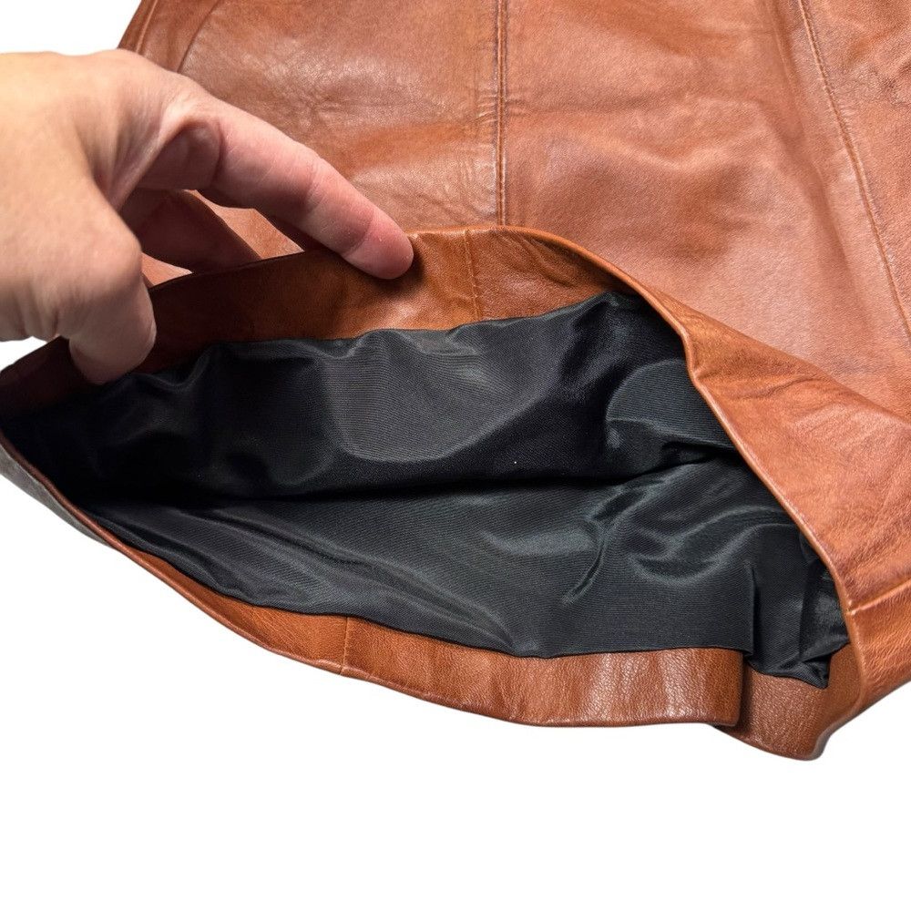 Other NWT New Decrum Real Lambskin Brown Leather Shorts Size XL Size 36" / US 14 / IT 50 - 9 Thumbnail