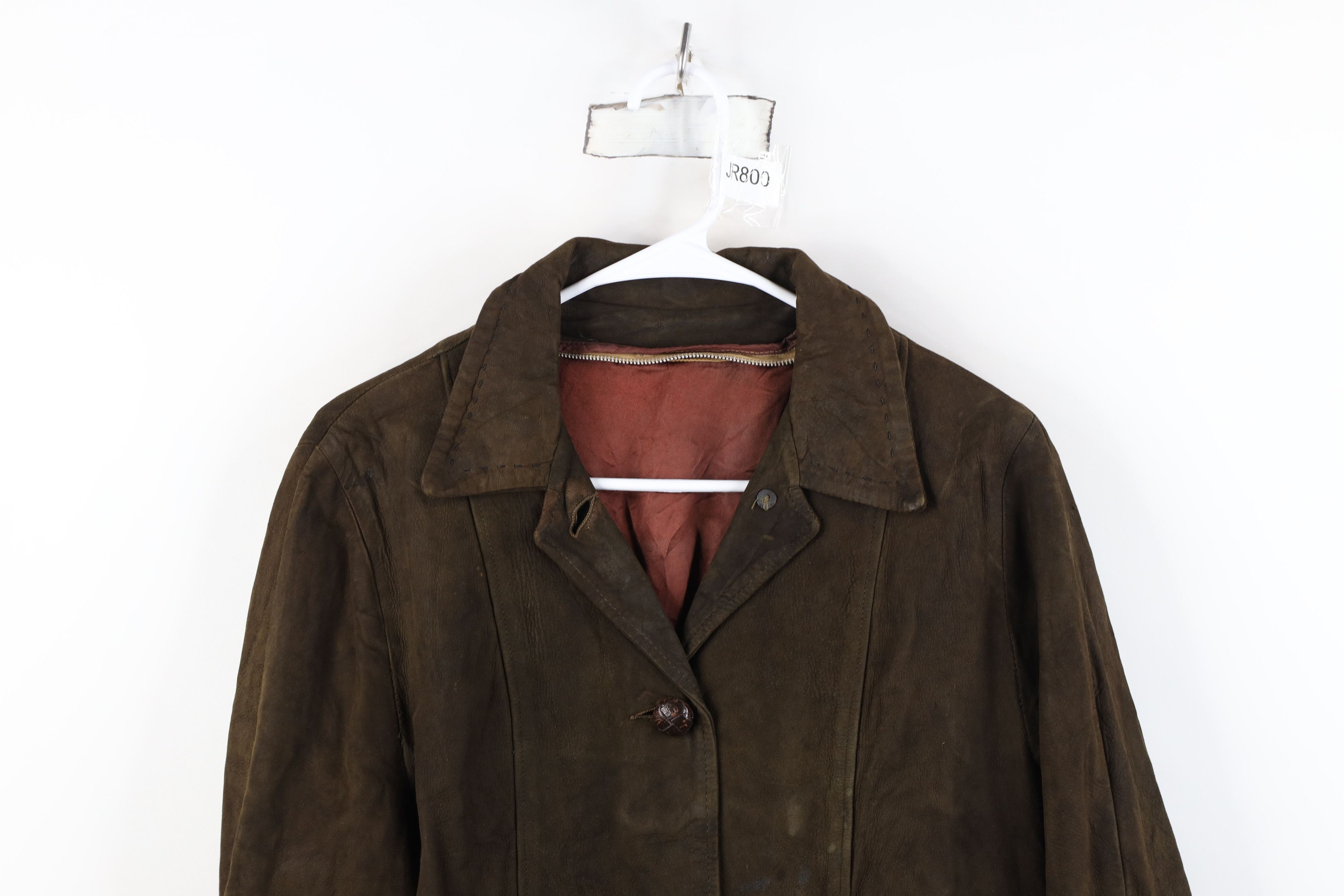 Vintage Vintage 60s 70s Streetwear Suede Leather Jacket Brown Size M / US 6-8 / IT 42-44 - 2 Thumbnail