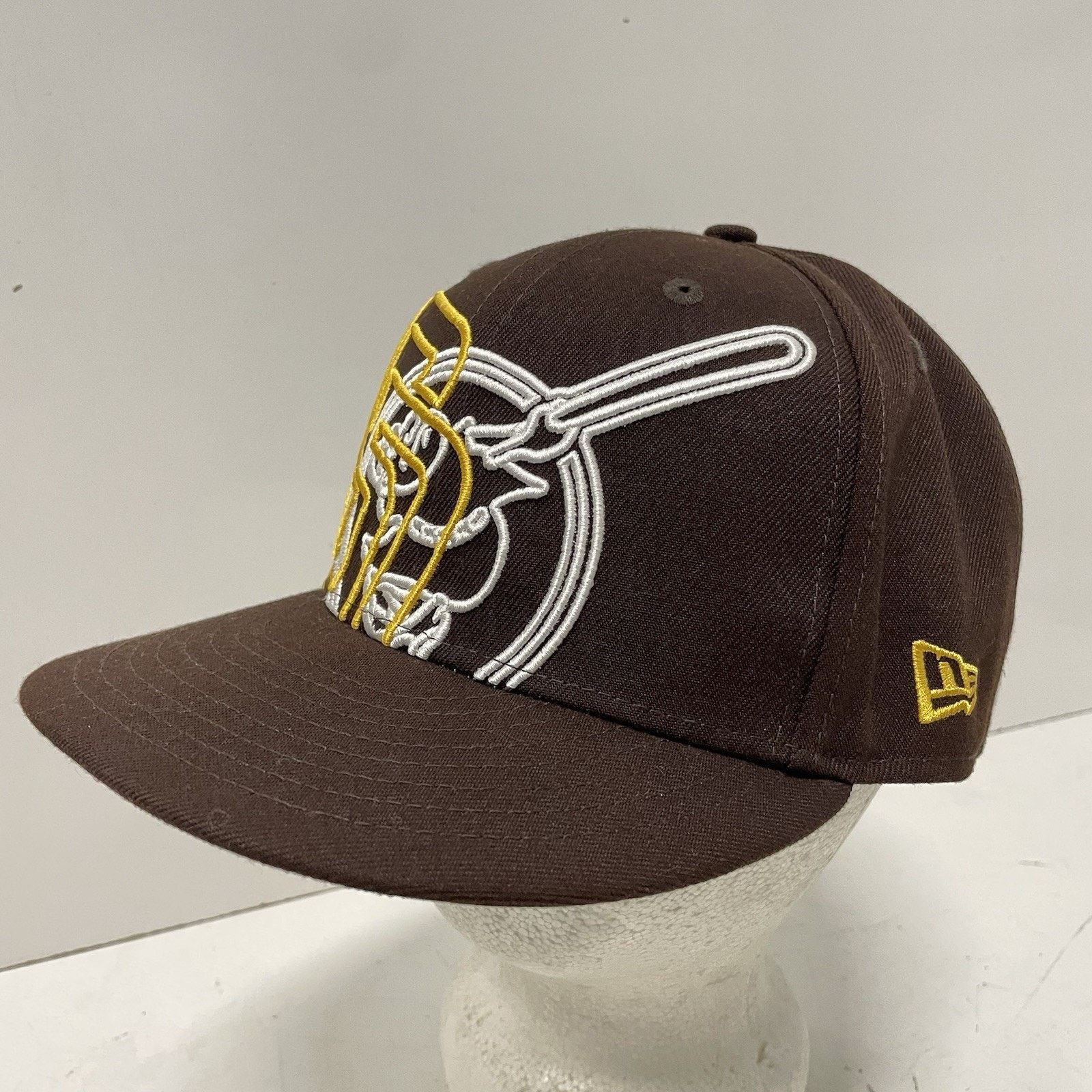 New Era Padres MLB New Era Brown Logo Overlap 59FIFTY Fitted Hat Cap Size ONE SIZE - 2 Thumbnail
