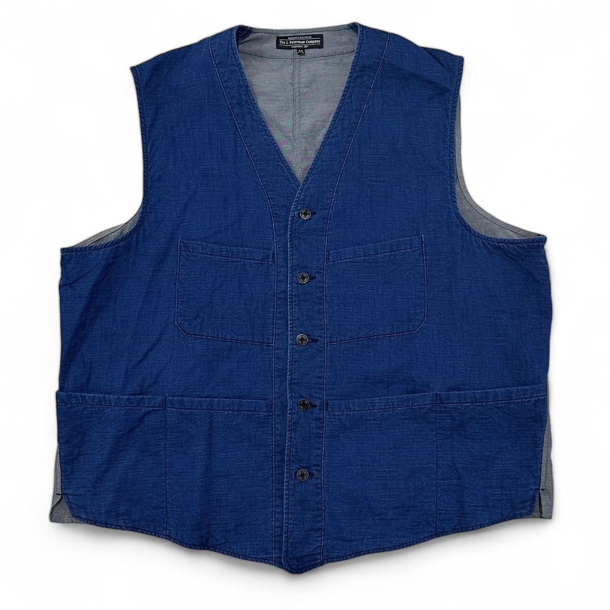 J. Peterman THE J. PETERMAN COMPANY VEST Denim BLUE Cotton XXL NEW Size 48R - 1 Thumbnail