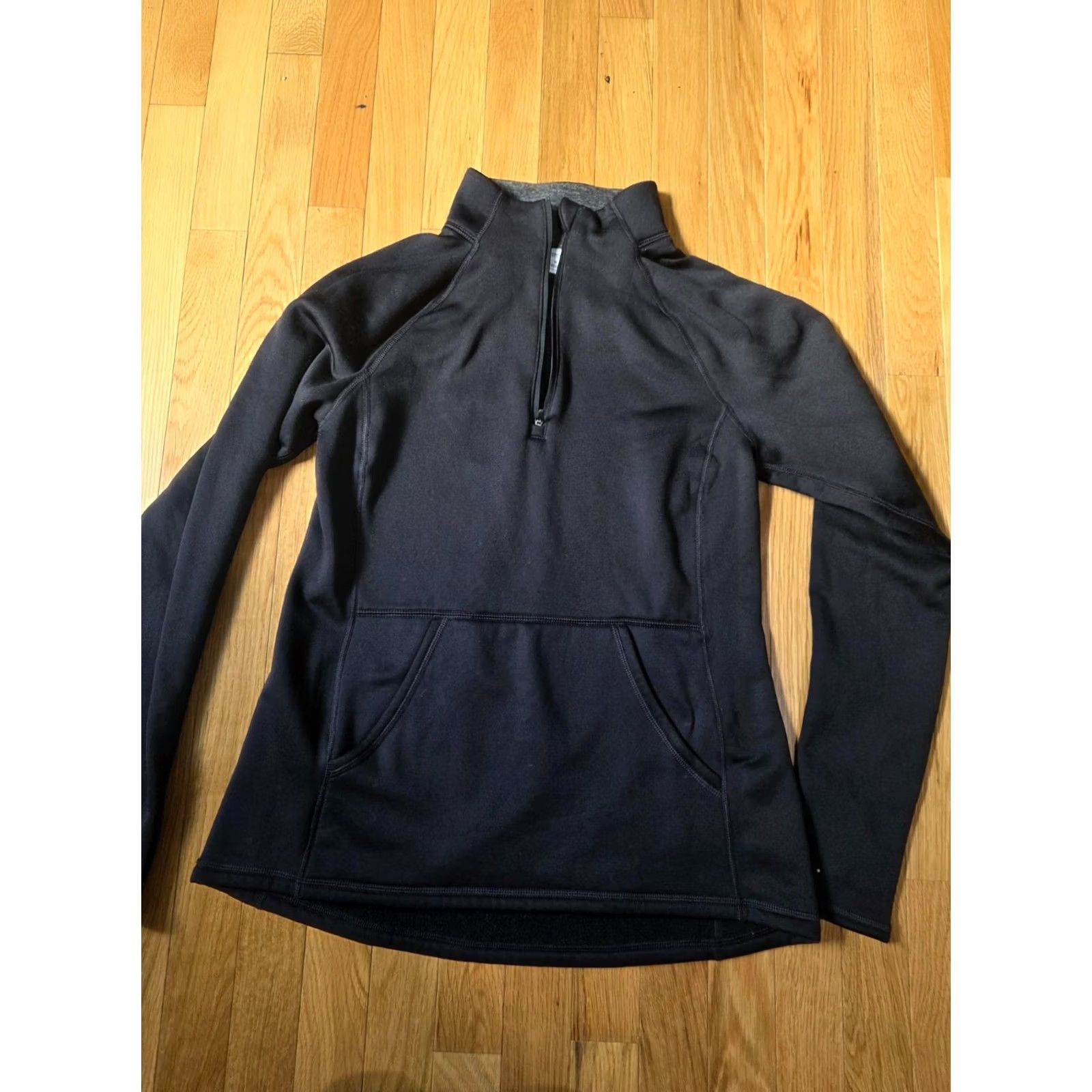 Old Navy Old Navy Active Go-Dry 1/4 Zip Athletic Jacket Women's M Black Polyester Pockets Thumbholes Running & Jogging Athleisure Jacket Size M / US 6-8 / IT 42-44 - 4 Thumbnail