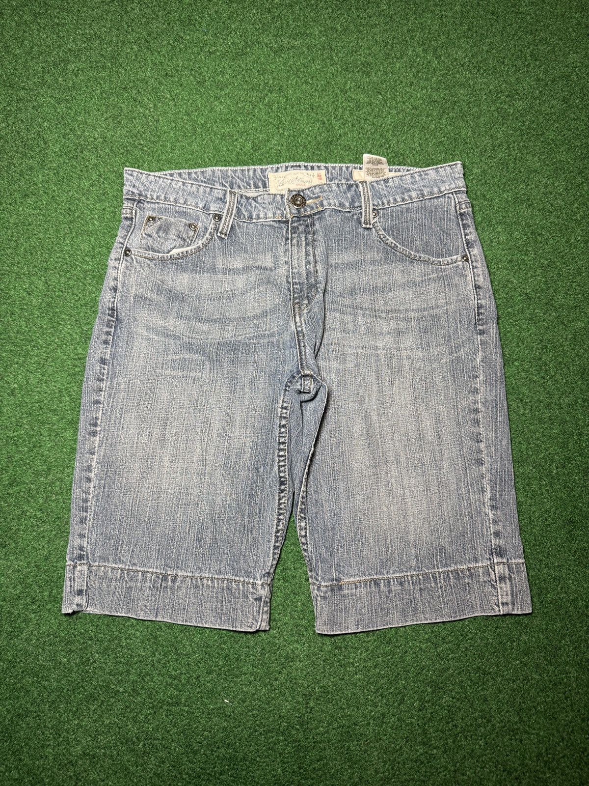 Levi's Vintage Clothing Levis Vintage Jorts 14 Baggy Low Rise 34 12” Denim Shorts Size 36" / US 14 / IT 50 - 2 Thumbnail