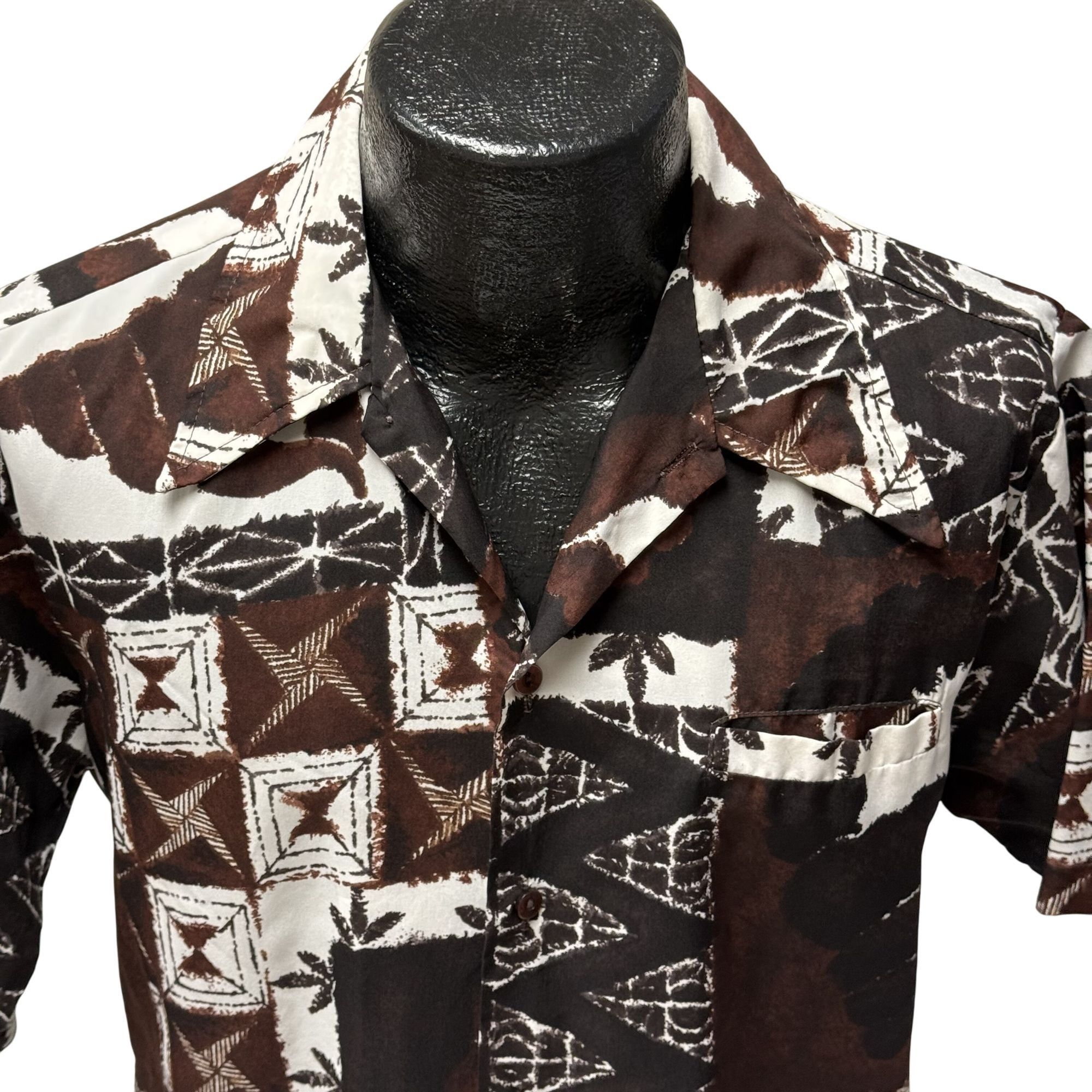 Other Vtg Barefoot Paradise Butterfly Collar Geometric Shirt Size US M / EU 48-50 / 2 - 2 Thumbnail