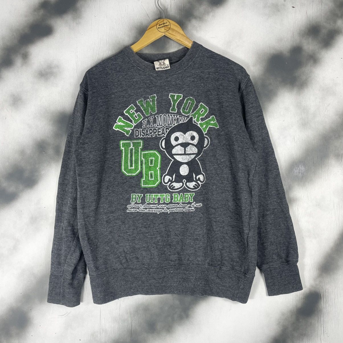 Japanese Brand By UITTG BABY BAPE NEW YORK SWEATSHIRT Size US L / EU 52-54 / 3 - 1 Thumbnail