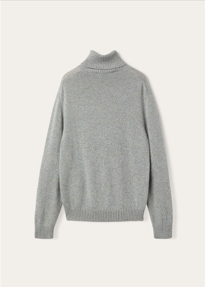 Loro Piana o1srvl11e0725 FAO5748 Turtleneck Cashmere Sweater in Grey Size L / US 10 / IT 46 - 2 Thumbnail