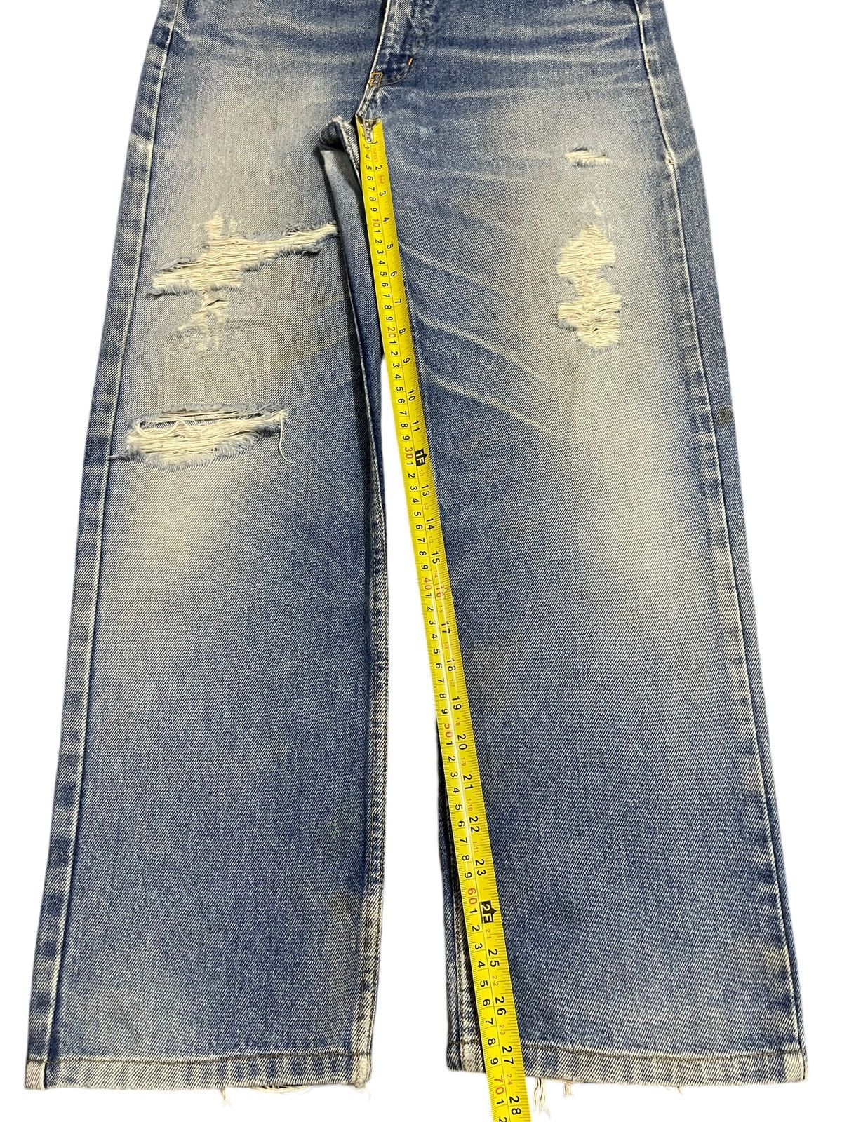 Armani Vintage Italy Armani Jeans Blue Wash Distressed Loose Jeans Size US 32 / EU 48 - 13 Thumbnail