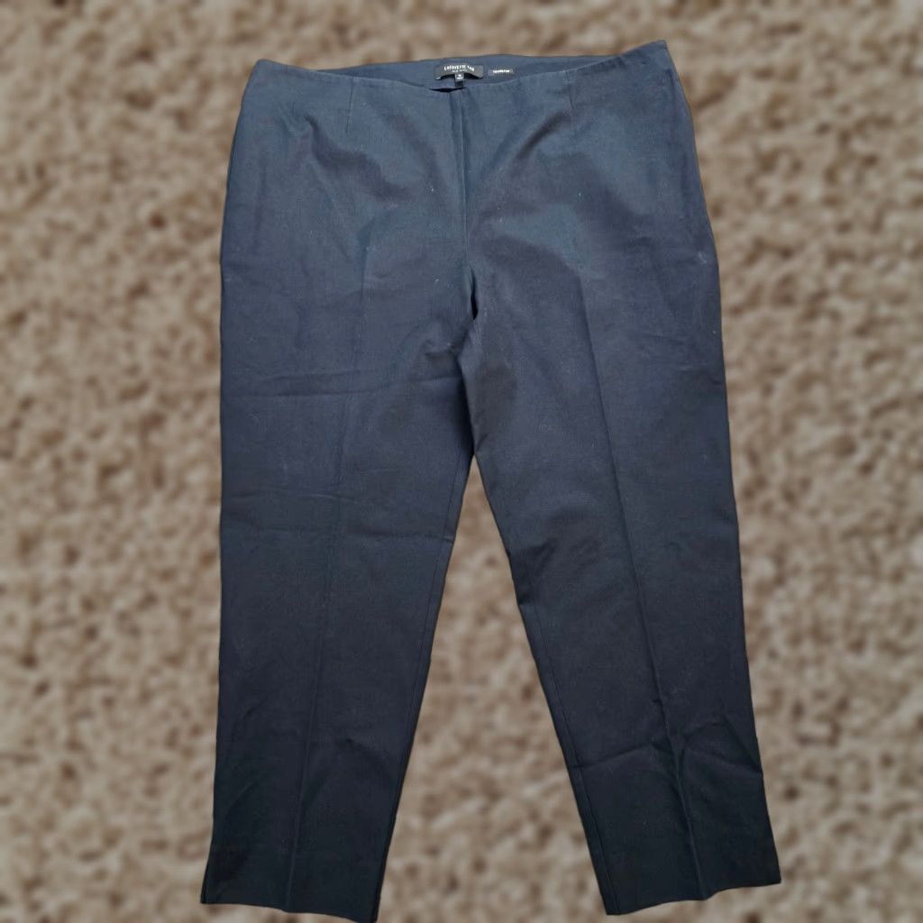 Vintage Lafayette 148 Pants Womens 16 Blue Skinny High Rise Zip Stretch Career Size 26" / US 2 / IT 38 - 1 Thumbnail