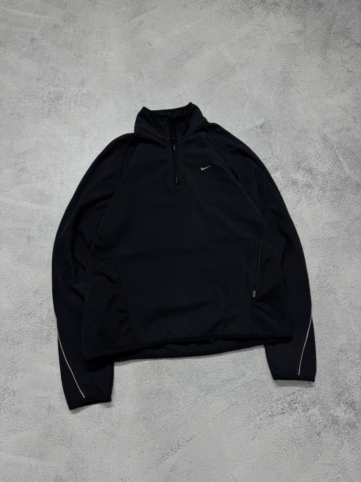 Nike Vintage Y2k Nike Fleece Swoosh 1/4 Zip Sweatshirt 90’s Size M / US 6-8 / IT 42-44 - 3 Thumbnail