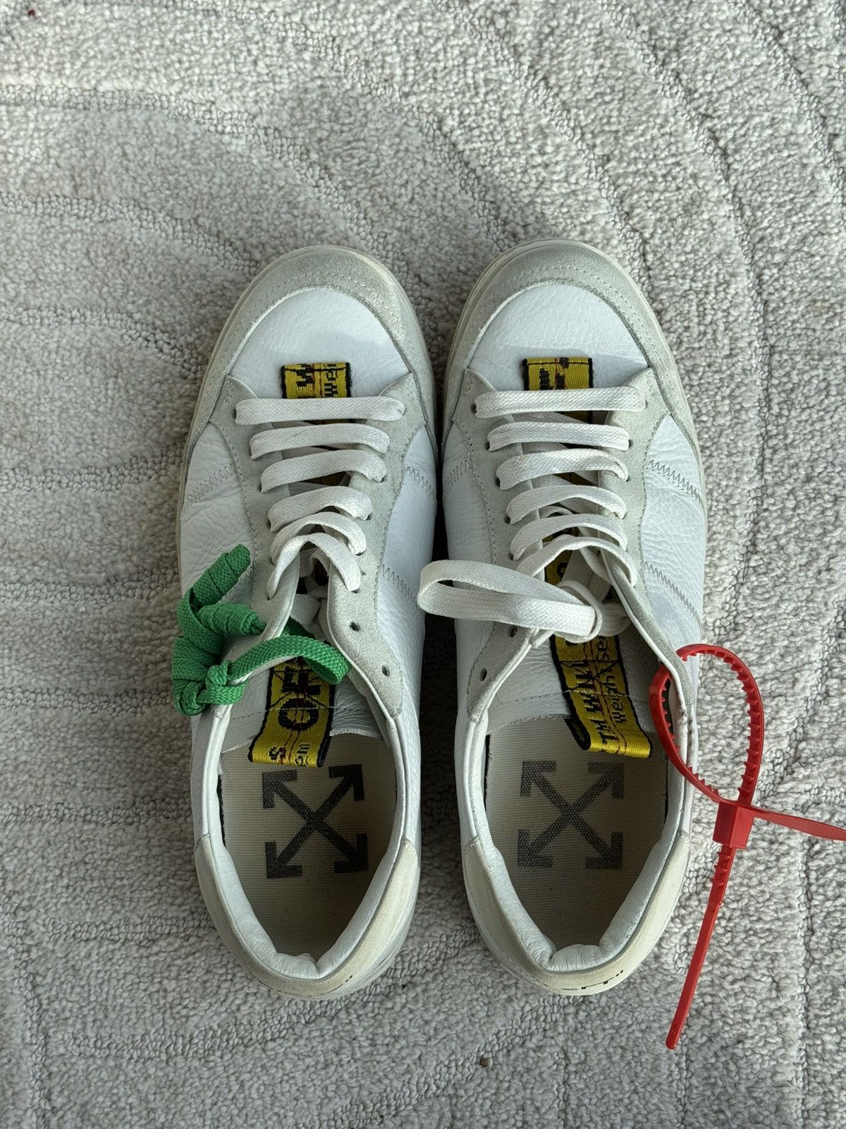 Off-White Off-White Belt Low “White Yellow” – Virgil Abloh Era (FW18) Size US 7 / EU 40 - 5 Thumbnail