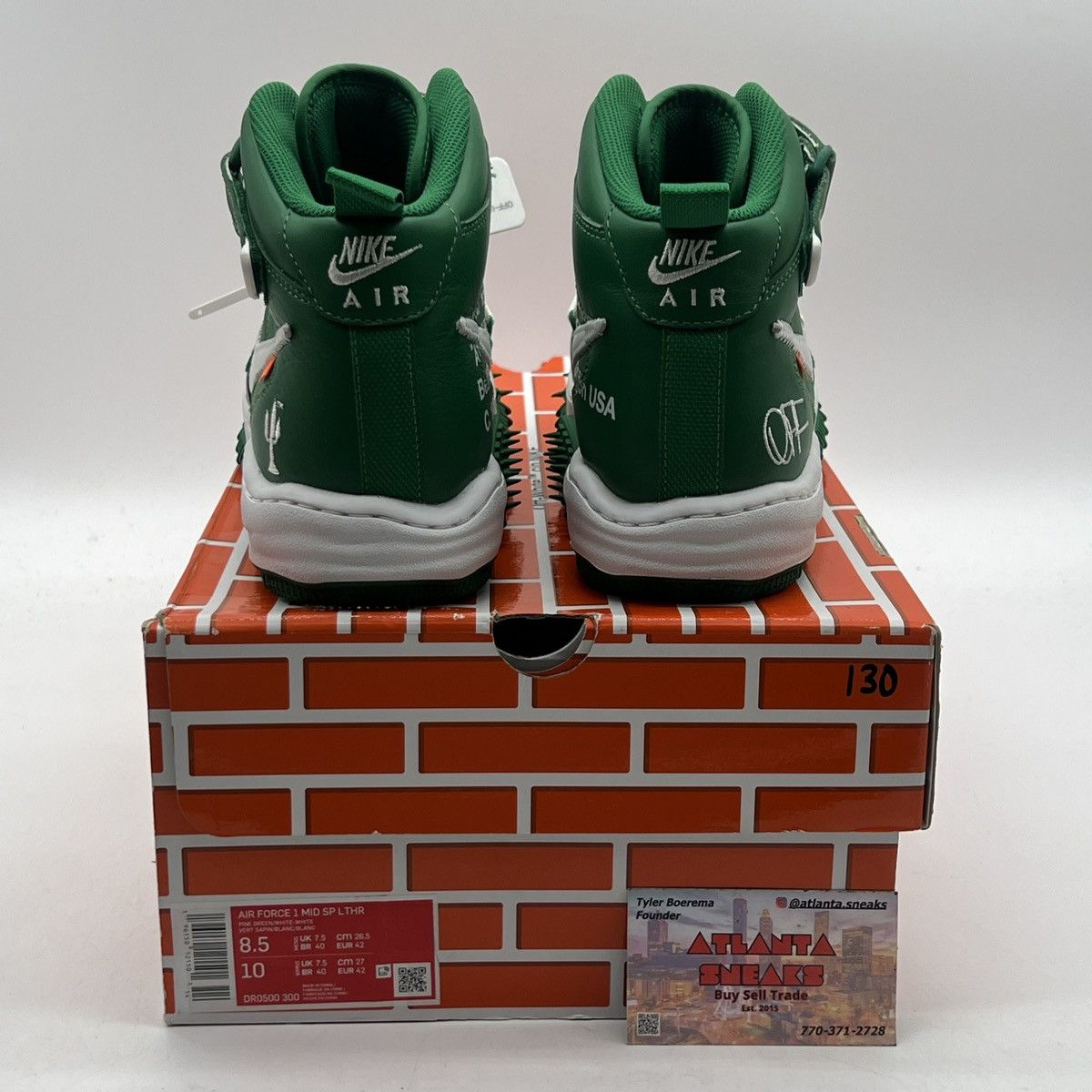 Off-White x air Jordan 1 mid pine green
