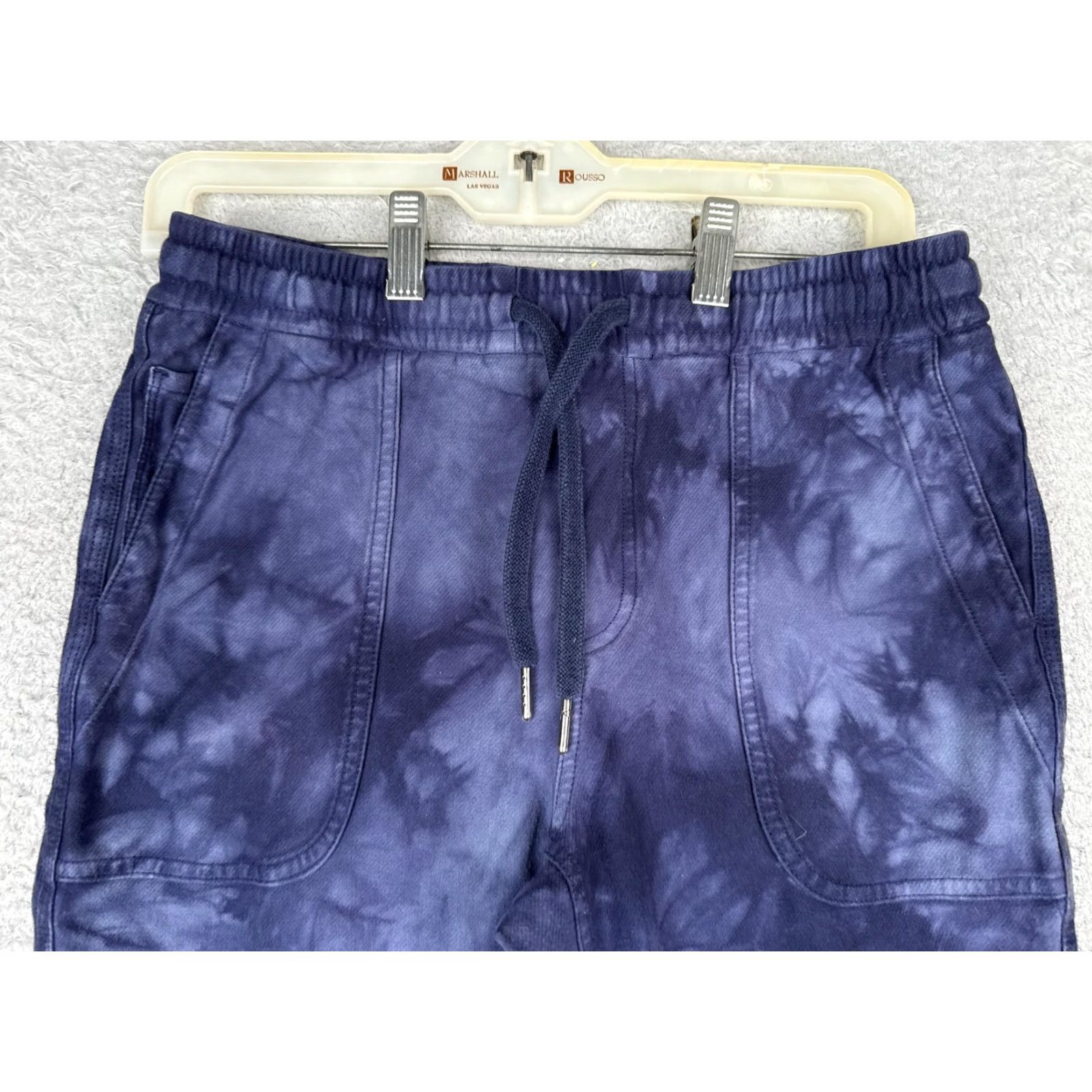 Athleta Athleta Womens XXS Blue Tie Dye Jogger Pants Elastic Waist Pockets Lounge Twill Cotton Blend Casual Activewear Size 24" / US 00 / IT 34 - 4 Thumbnail