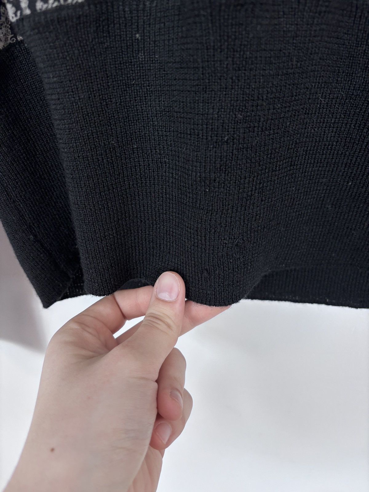 Davide Cenci Vintage Davide Cenci Women’s Black Wool Knit Sweater Size L / US 10 / IT 46 - 8 Thumbnail