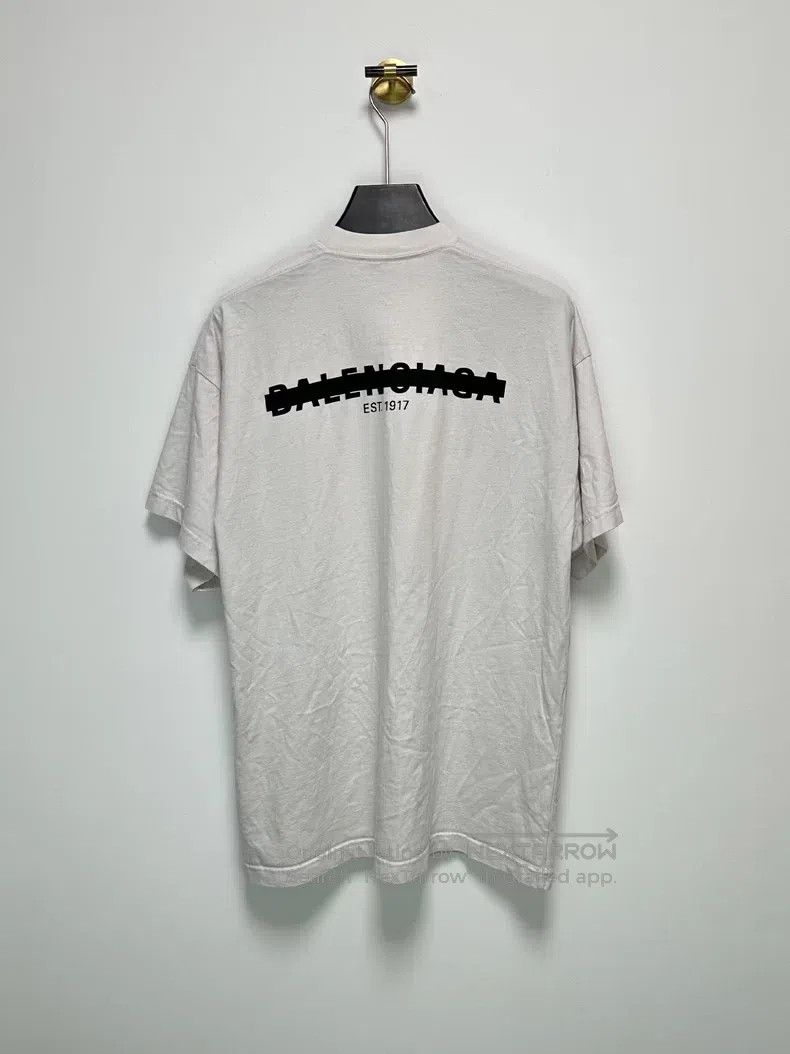 Balenciaga Balenciaga Double-Sided Striped Logo Short Sleeve Size US S / EU 44-46 / 1 - 2 Thumbnail