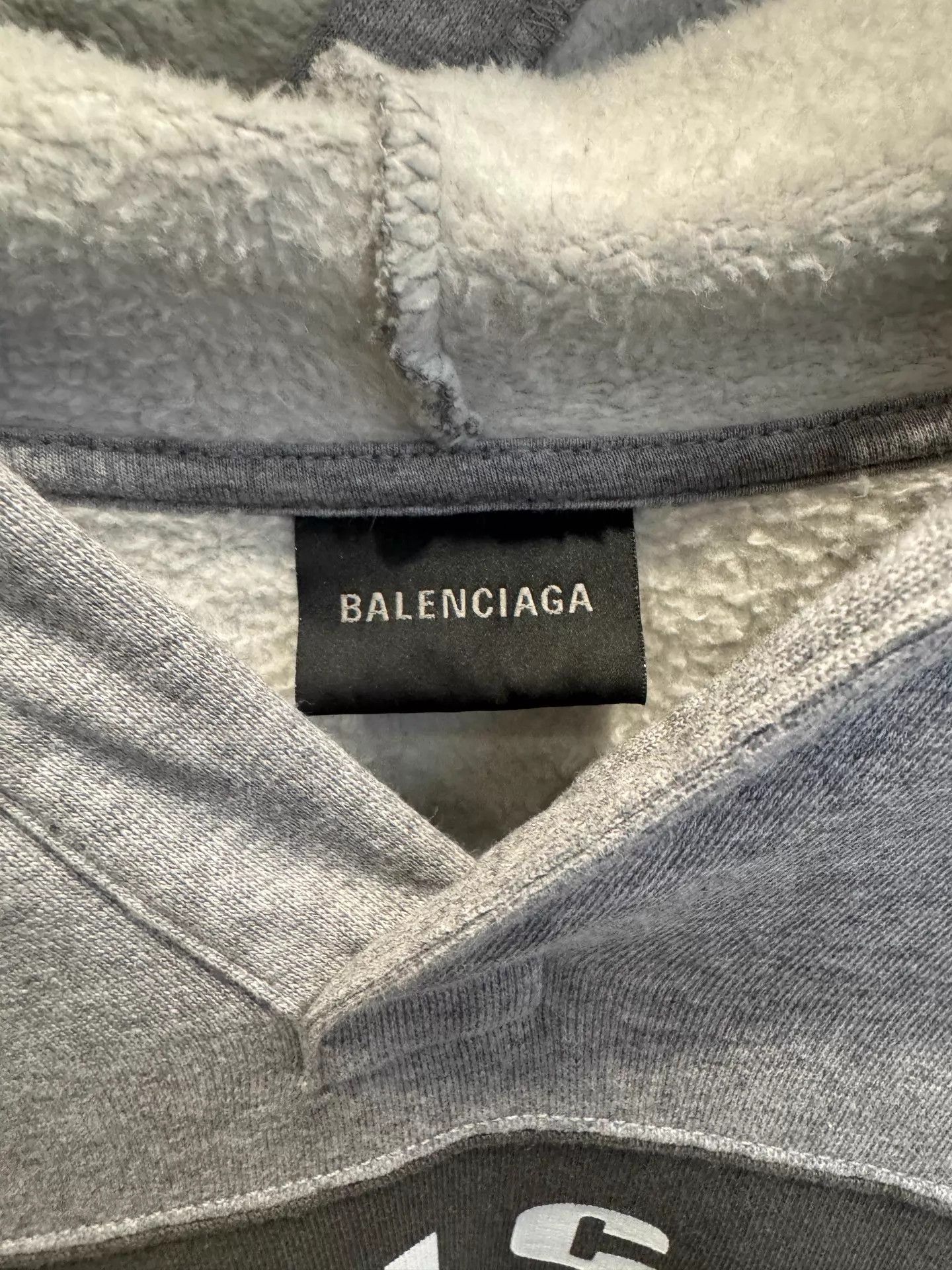Balenciaga Balenciaga Gray Black Color Blocked Logo Hoodie XXS Size US XXS / EU 40 - 3 Thumbnail