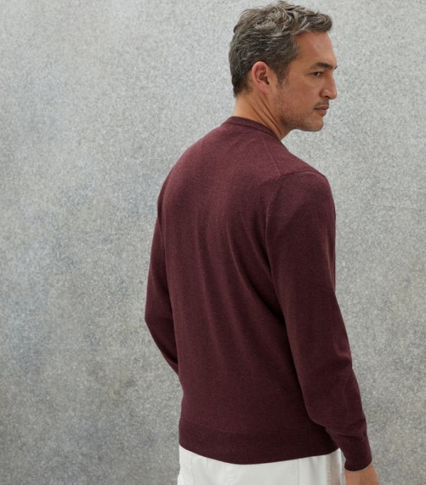 Brunello Cucinelli o1w1db10924 Cashmere Sweater in Dark Purple Size US XL / EU 56 / 4 - 2 Thumbnail