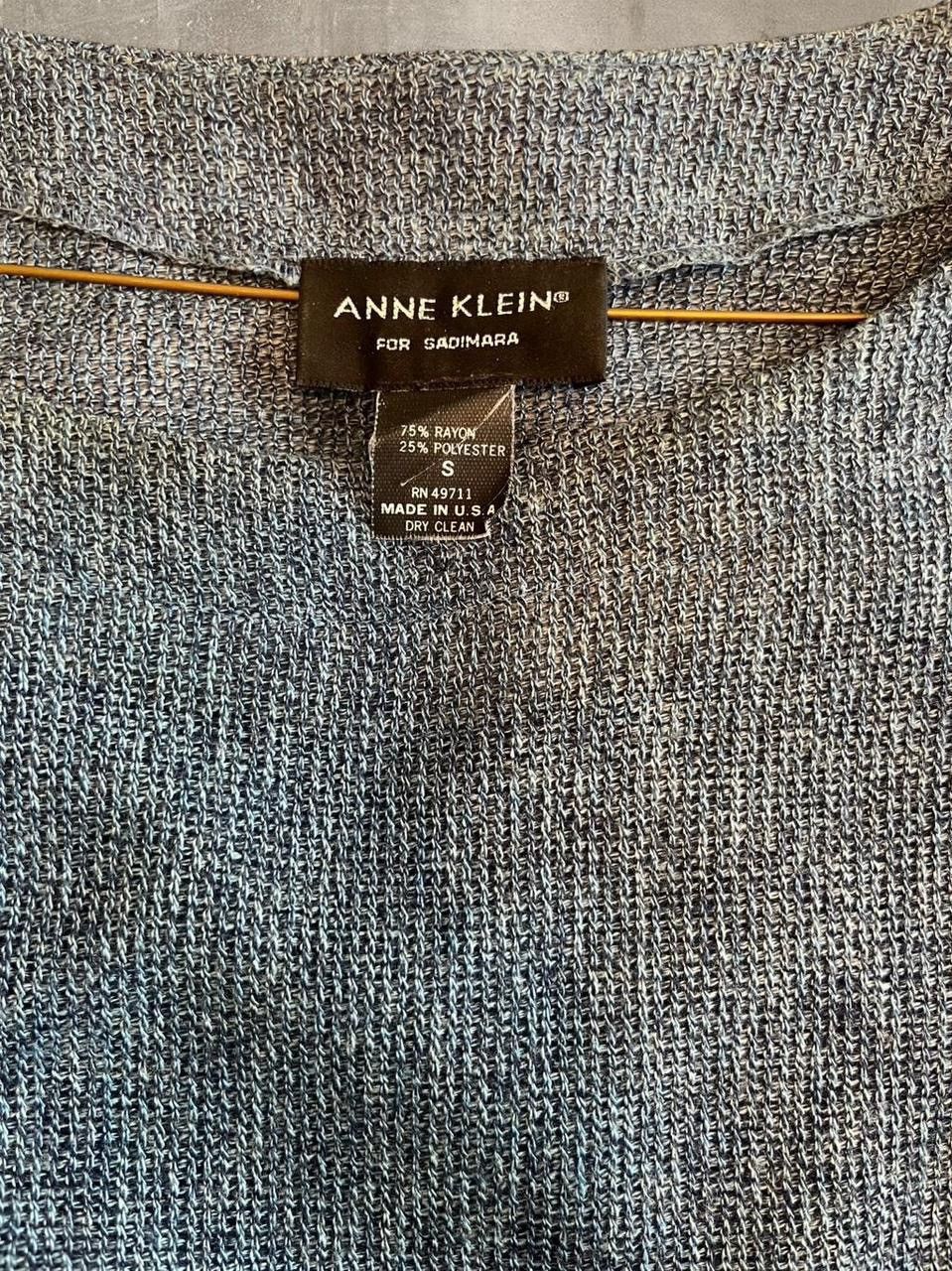Anne Klein Anne Klein Blue Knit 4 Piece Set Cardigan Tank Top Pants set Size M / US 6-8 / IT 42-44 - 5 Thumbnail