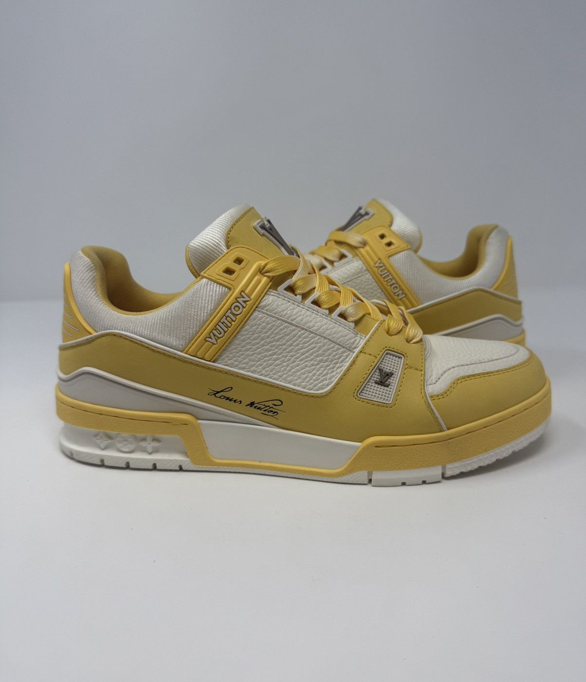 Louis Vuitton Louis Vuitton Trainer Sneaker Yellow/White New Season Size US 8 / EU 41 - 1 Thumbnail