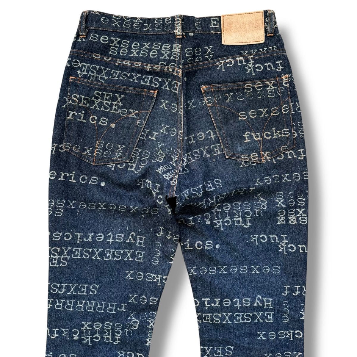 Hysteric Glamour Hysteric Glamour Typewriter Sex Fuck Boot Cut Denim Jeans Size US 27 - 7 Thumbnail