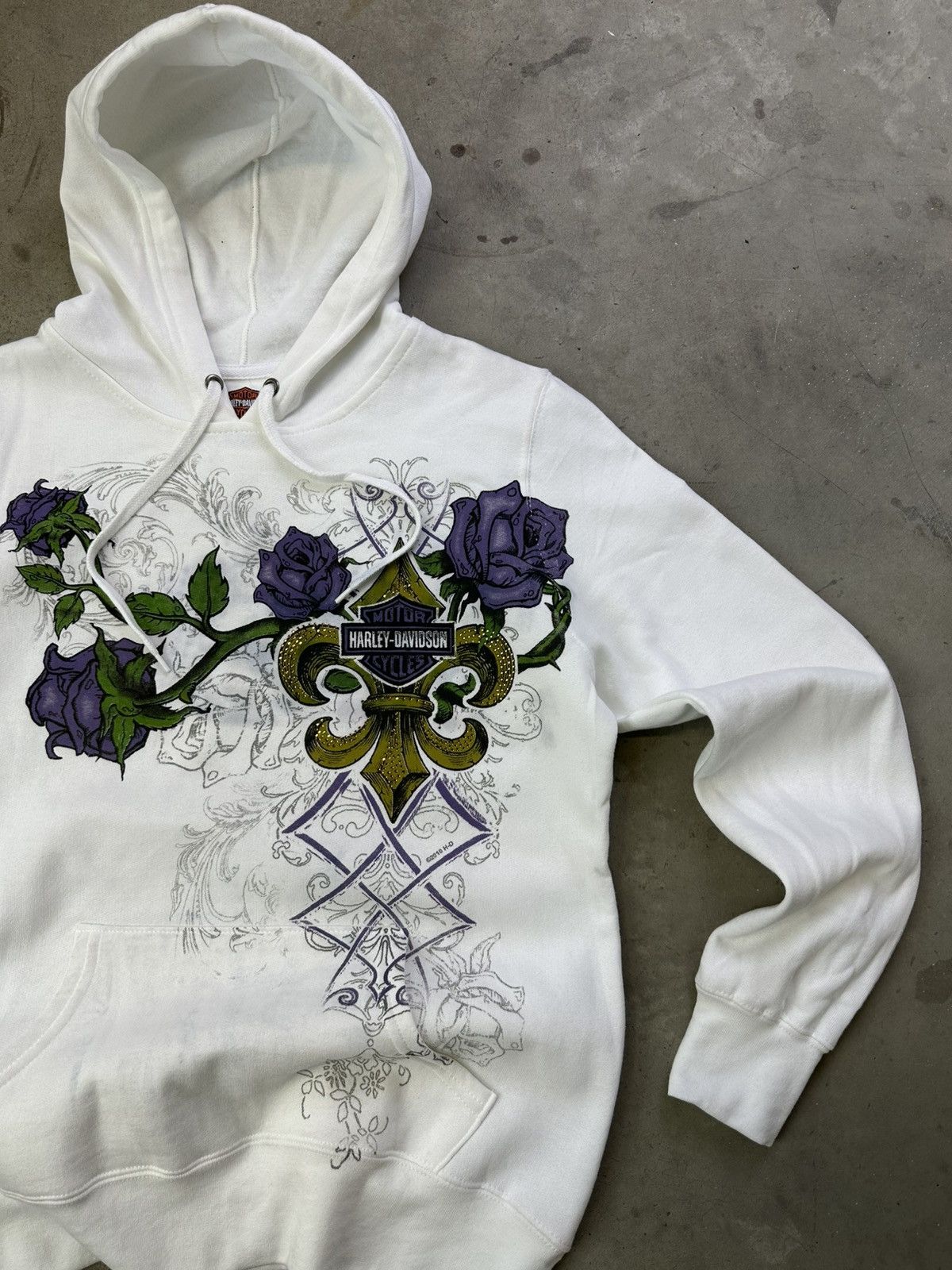 Harley Davidson Vintage Harley Davidson Hoodie Medium Ed Hardy Style Y2K Size M / US 6-8 / IT 42-44 - 2 Thumbnail