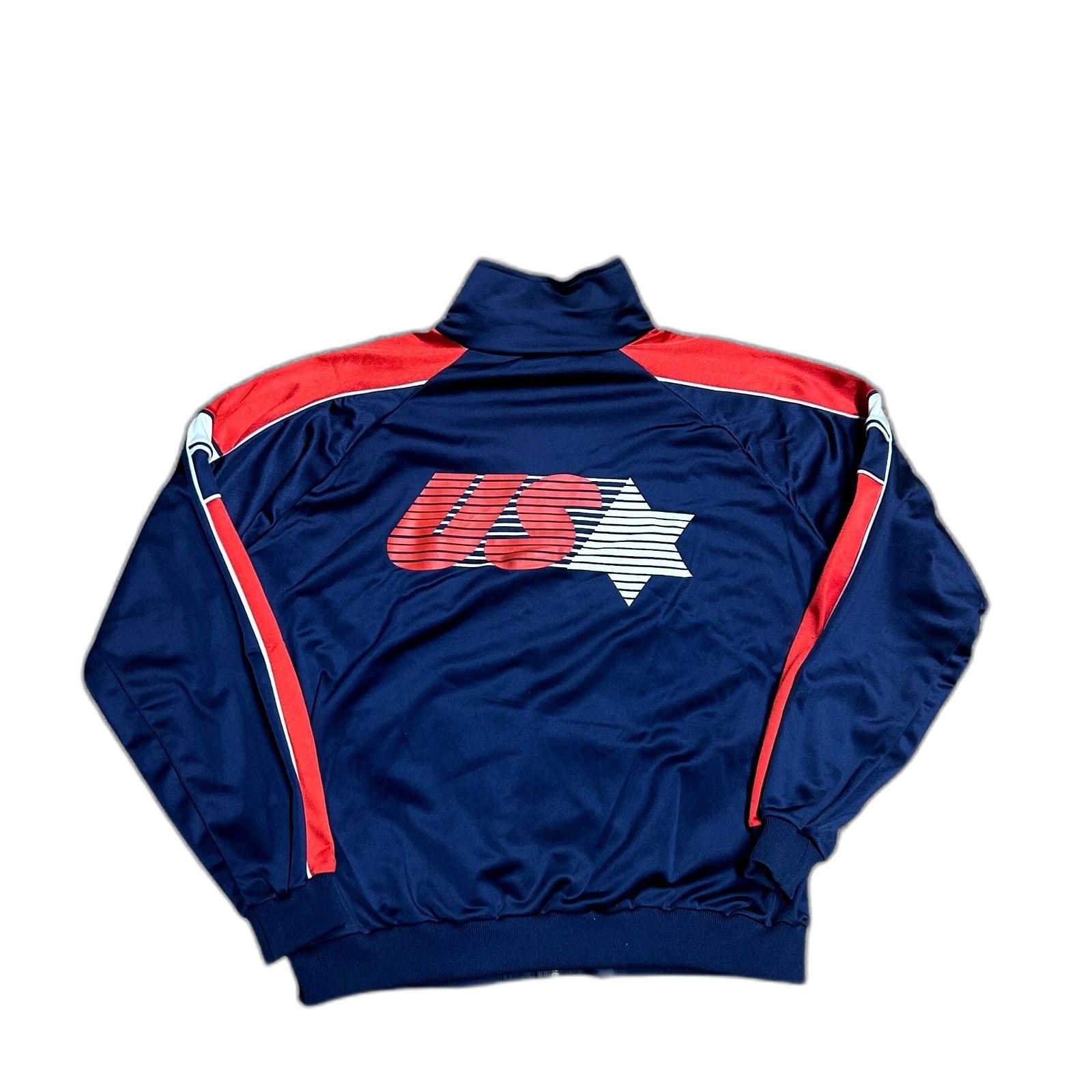 Dunlop Vintage 80's Dunlop USA Olympics Jacket Maccabiah XL Blue Size US XL / EU 56 / 4 - 4 Thumbnail