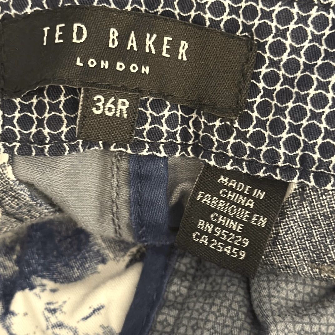 Ted Baker Ted Baker Men's Shorlid Slim Fit Geo Print Chino Shorts Blue 38R Multicolor Slim Chino Shorts Mens Size US 38 / EU 54 - 7 Thumbnail