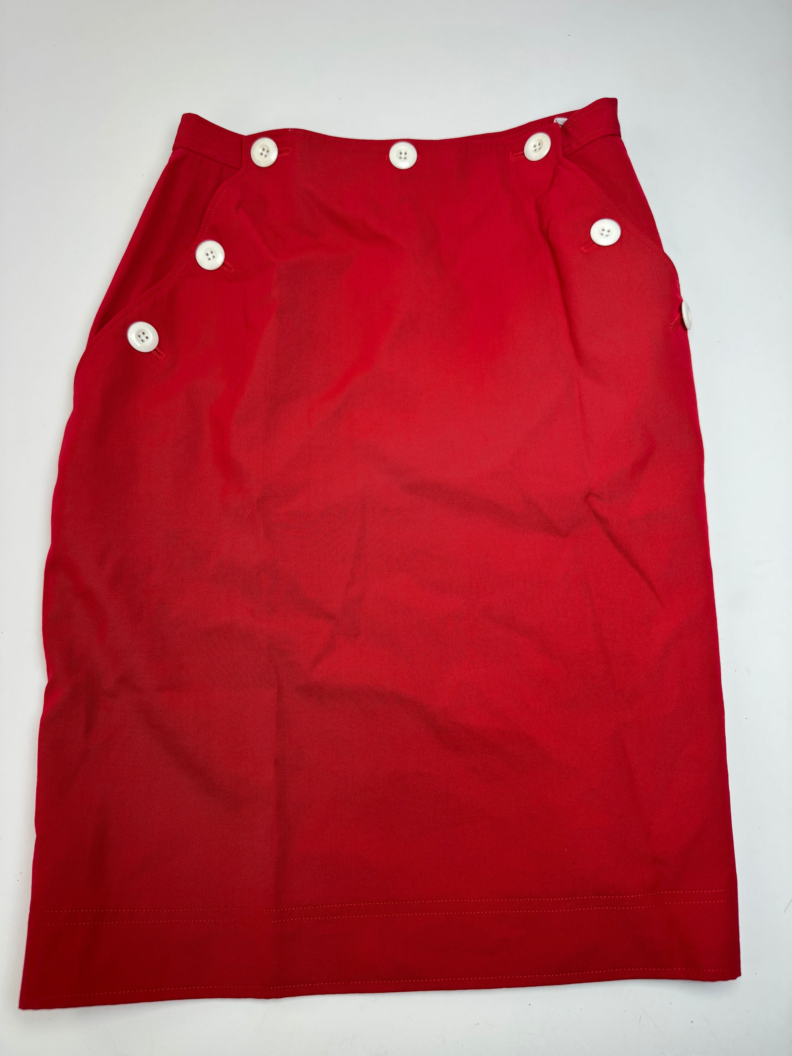 Dior Vintage Canvas Skirt Red S Size 27" / US 4 / IT 40 - 1 Thumbnail
