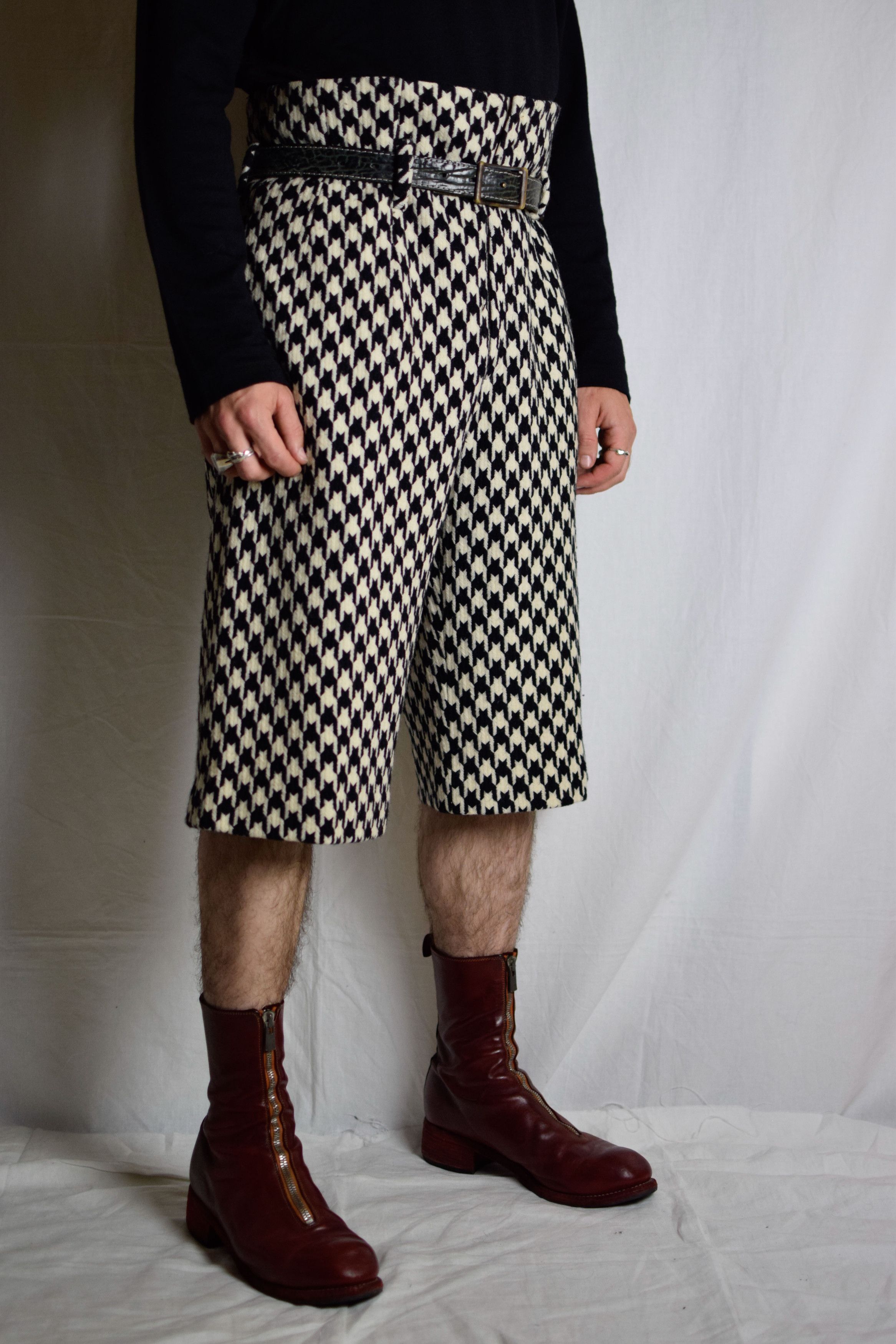 Yohji Yamamoto Yohji Yamamoto Houndstooth Wide Pants - FU-P15-143 Size US 30 / EU 46 - 4 Thumbnail