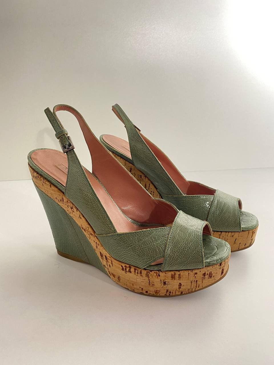 Alaia Alaia Paris Snakeskin Platform Peep Toe Heels Vintage Y2K Size US 6.5 / IT 36.5 - 2 Thumbnail