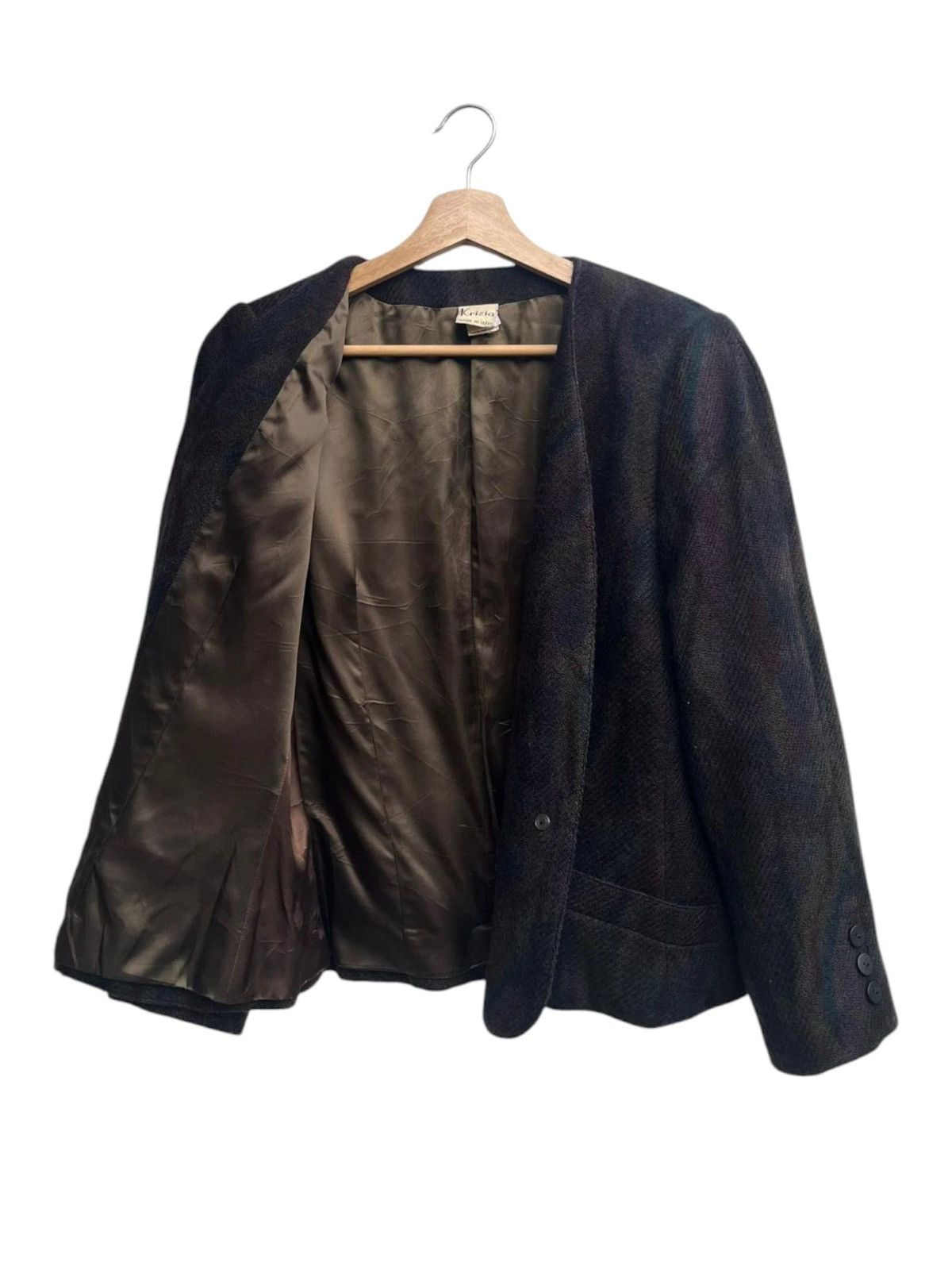 Krizia Vintage Krizia Wool Patterned Jacket Size L / US 10 / IT 46 - 3 Thumbnail