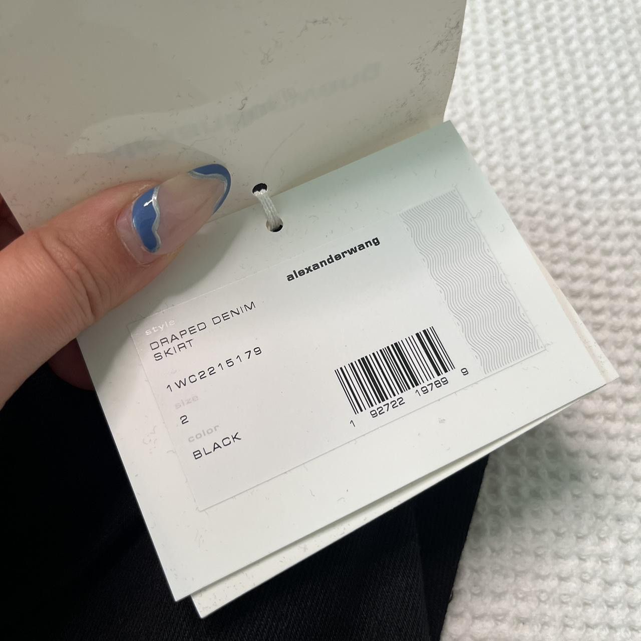 Alexander Wang FRAYED ASYMMETRIC WRAP-EFFECT DENIM MINI SKIRT Size 26" / US 2 / IT 38 - 3 Thumbnail