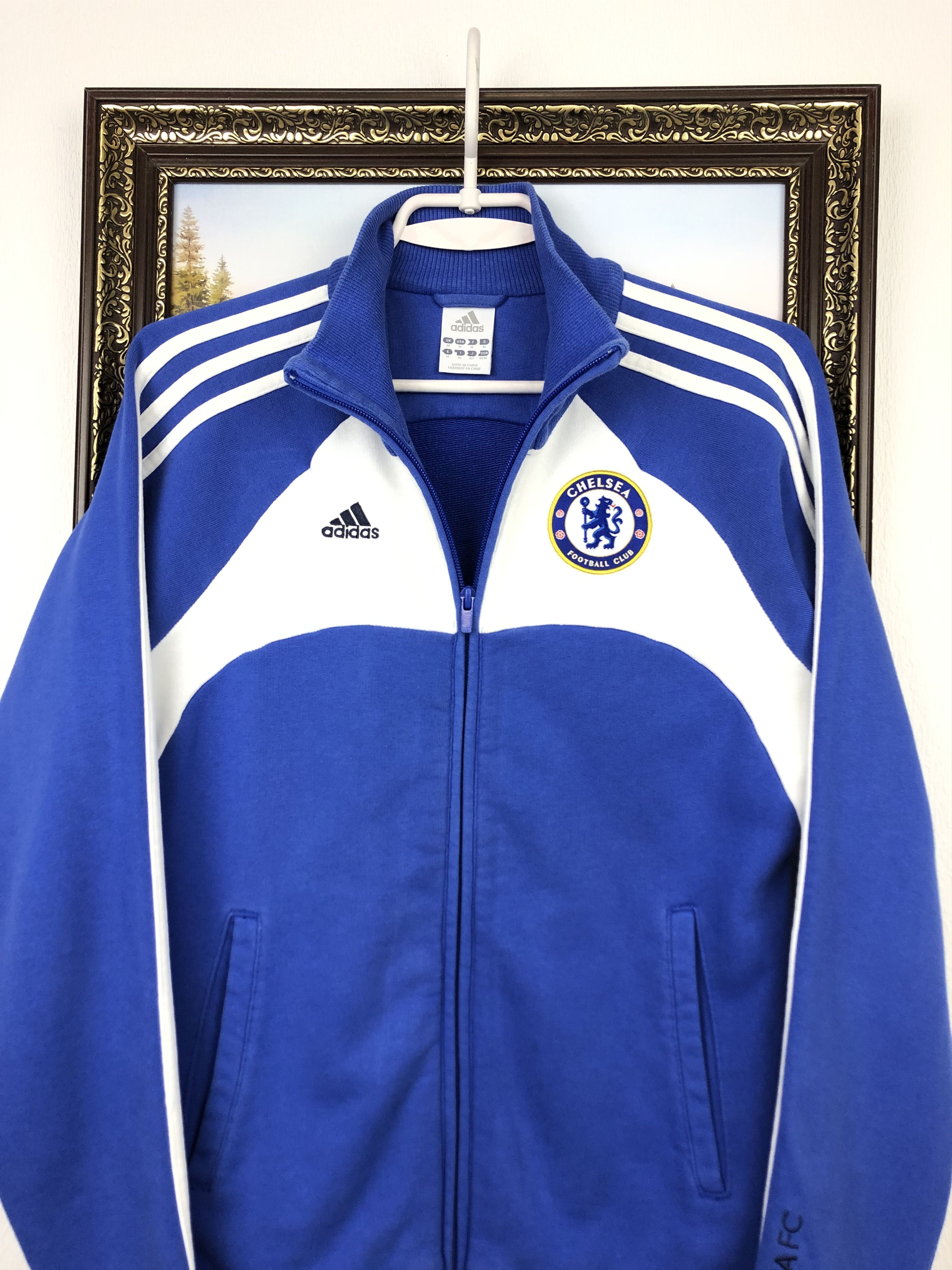 Adidas Vintage Adidas Chelsea Football Jacket Soccer Track Top Mens Size US M / EU 48-50 / 2 - 2 Thumbnail