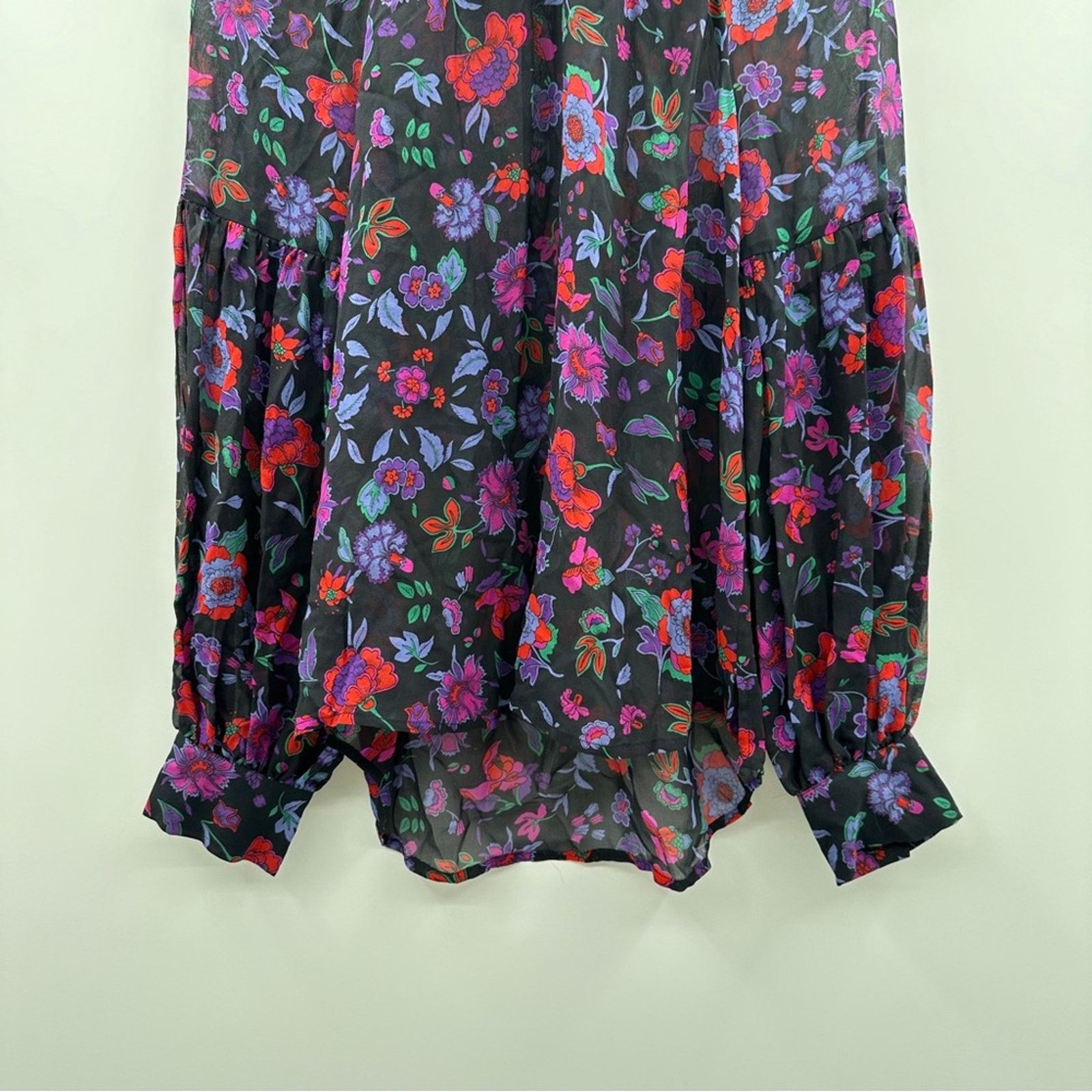 Veronica Beard Veronica Beard Cicely Silk Floral Long Sleeve Blouse Sz 8 Size M / US 6-8 / IT 42-44 - 5 Thumbnail