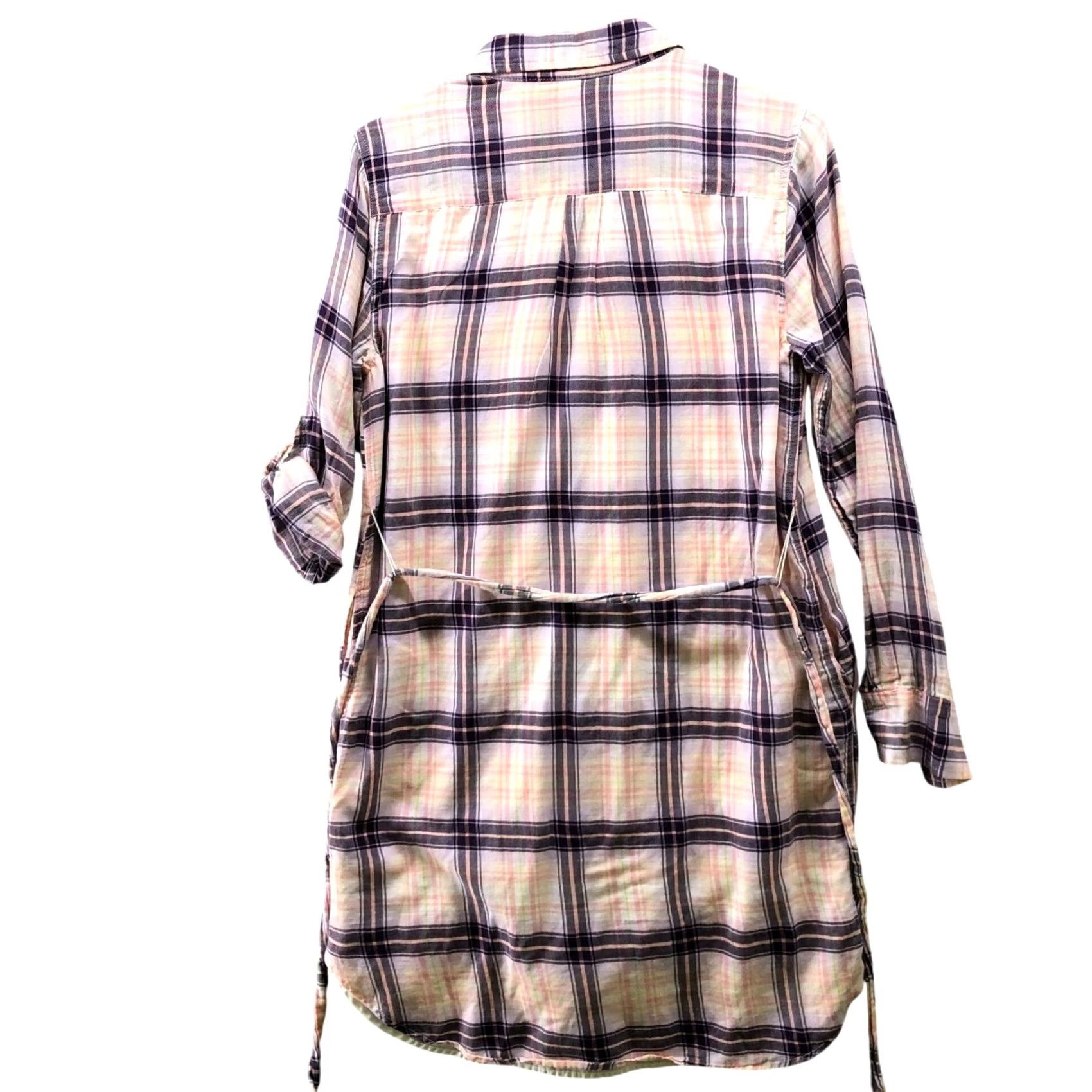 Victoria's Secret Victoria's Secret Pajama Shirt Dress Womens 4 Pink Plaid Tie Waist Robe Lounge Shirt Dress Size S / US 4 / IT 40 - 2 Thumbnail