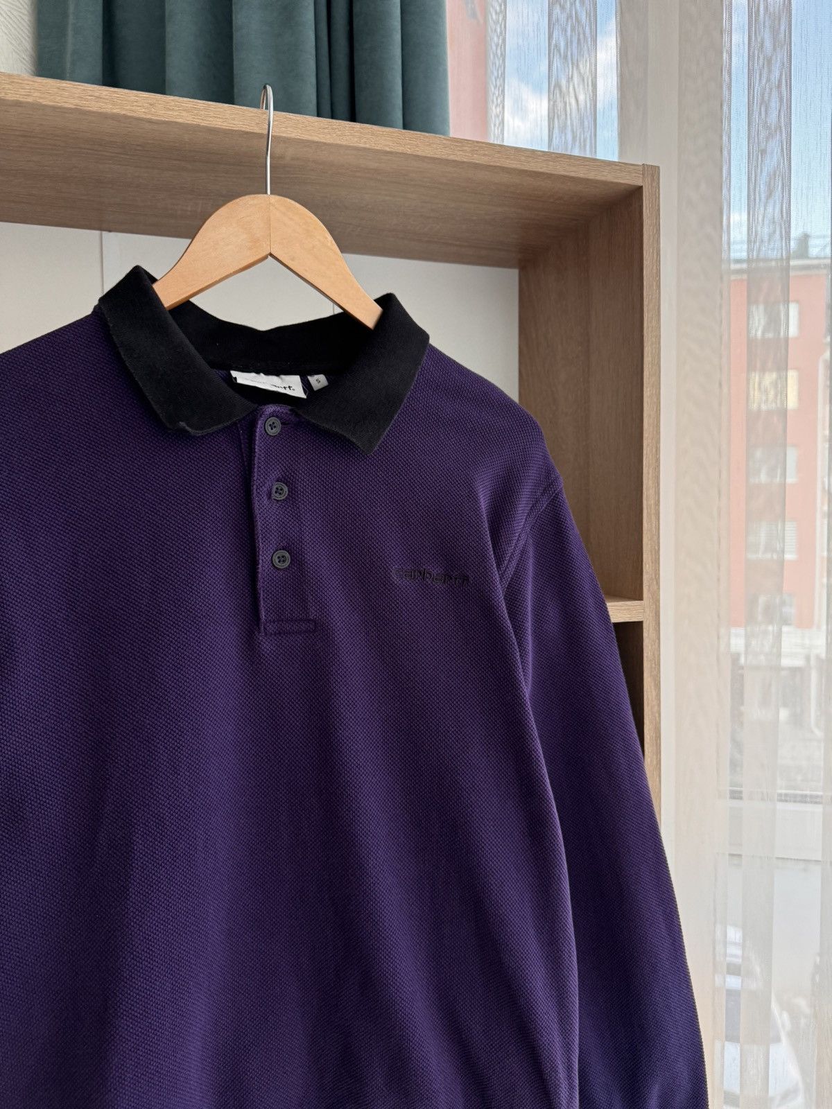 Carhartt × Carhartt Wip × Vintage Vintage Carhartt WIP Purple Heavyweight Vance Rugby Shirt Size US S / EU 44-46 / 1 - 4 Thumbnail