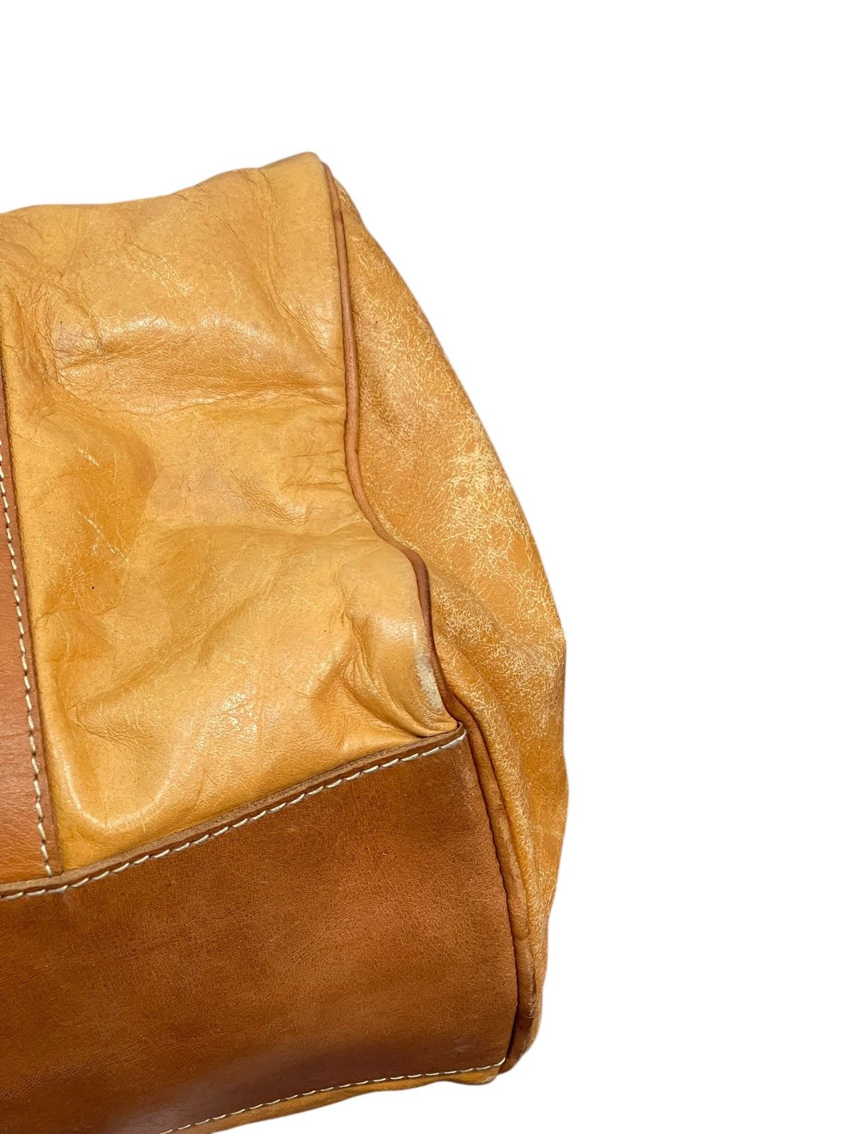 Genuine Leather Full Leather Patina Vtg Cream Kyoto Mini Boston Bag 1🟩9 Size ONE SIZE - 8 Thumbnail