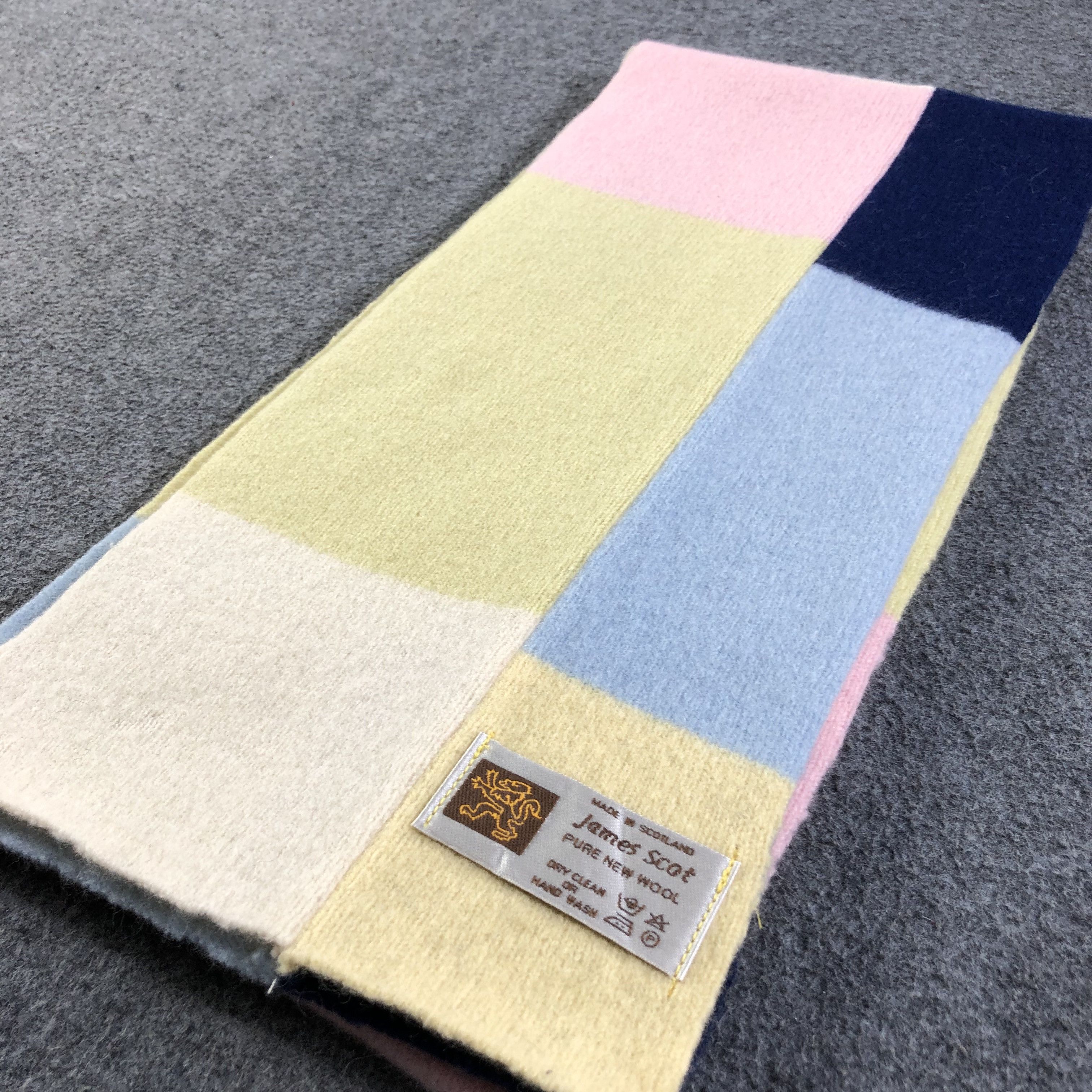 Vintage James Scot Patch Wool Scarf Muffler V1267 Size ONE SIZE - 3 Thumbnail