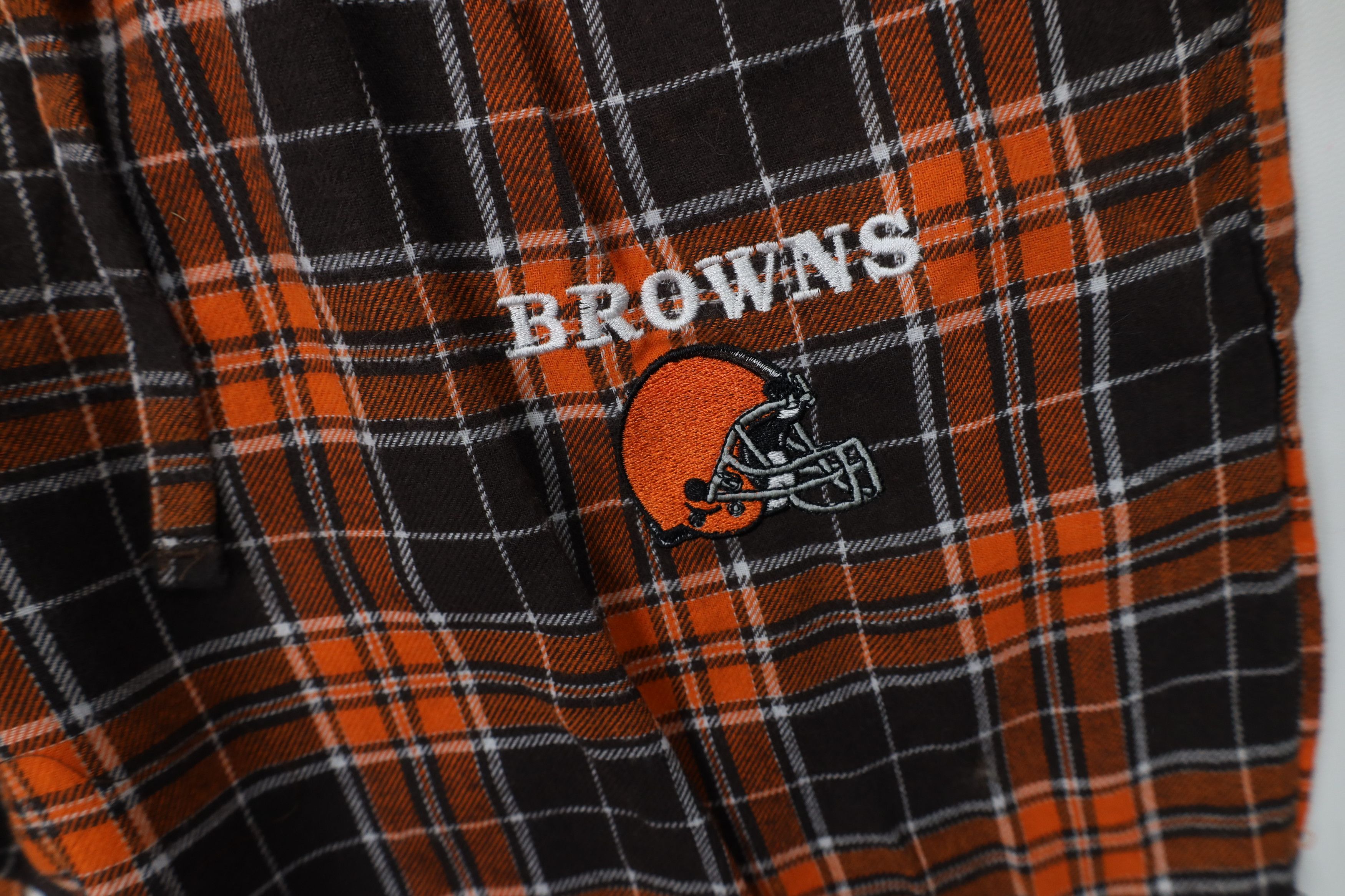 Vintage Vintage Y2K NFL Cleveland Browns Football Flannel Pants Size US 34 / EU 50 - 5 Thumbnail