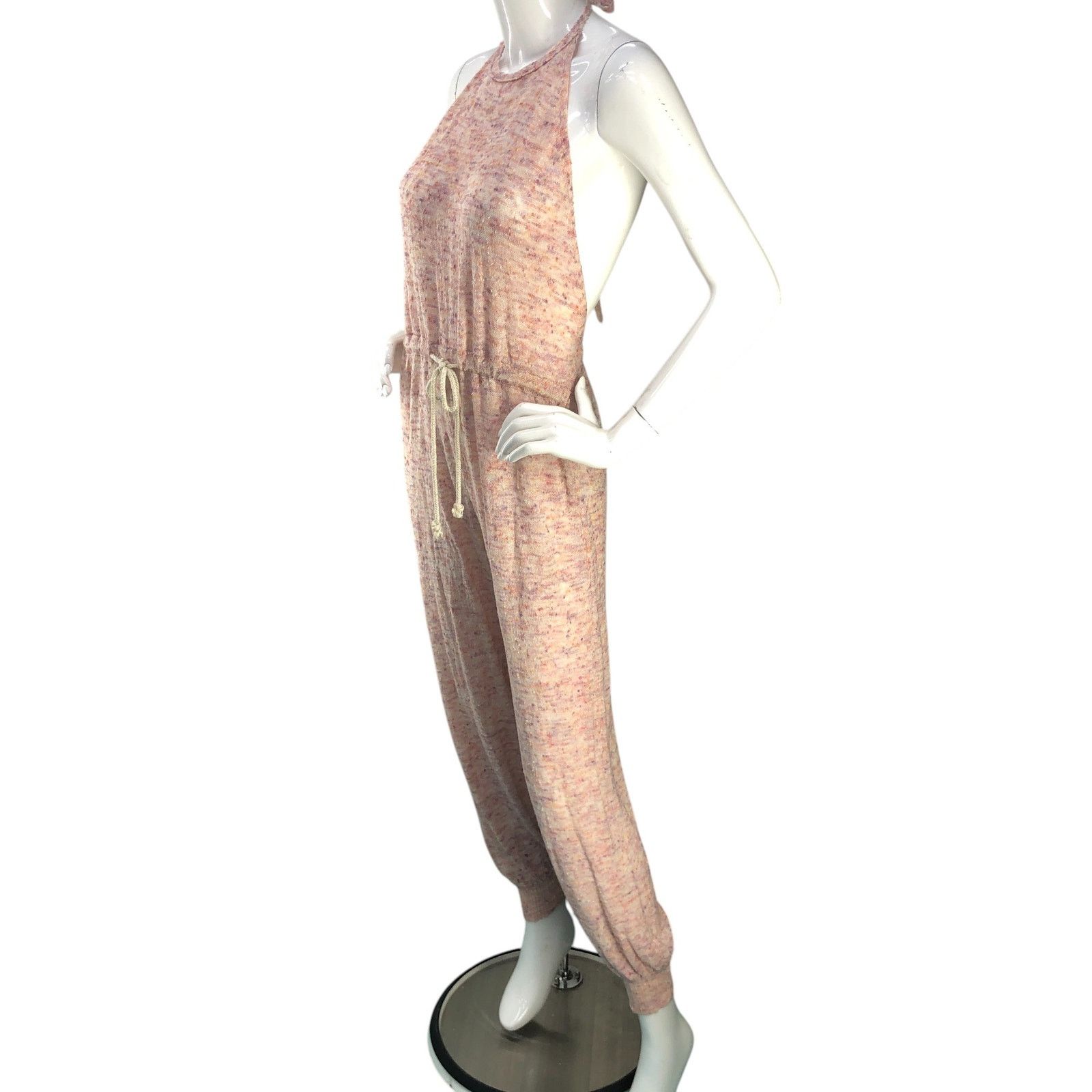 Free People Free People Size S Jumpsuit Jogger Backless Halter Flecked Size 34" / US 12 / IT 48 - 4 Thumbnail