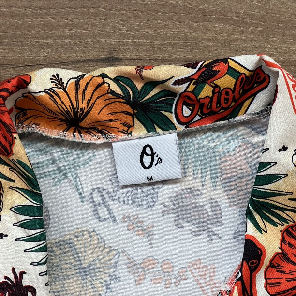 MLB Baltimore Orioles 2025 Hawaiian Button Down Shirt Medium Size US M / EU 48-50 / 2 - 2 Thumbnail