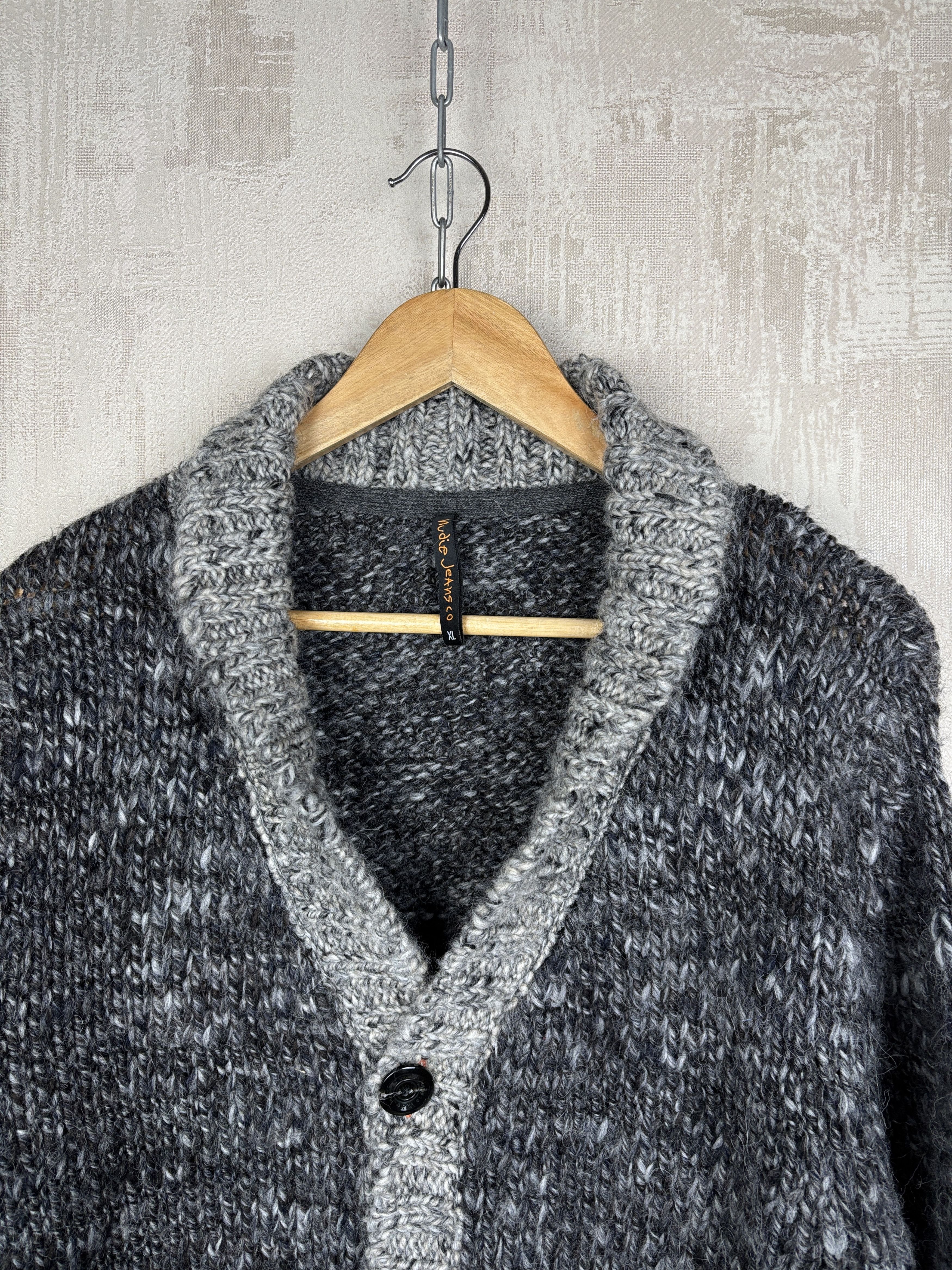 Nudie Jeans Nudie Jeans Knit Cardigan Sweater Shawl Collar Wool Blend Size US XL / EU 56 / 4 - 6 Thumbnail