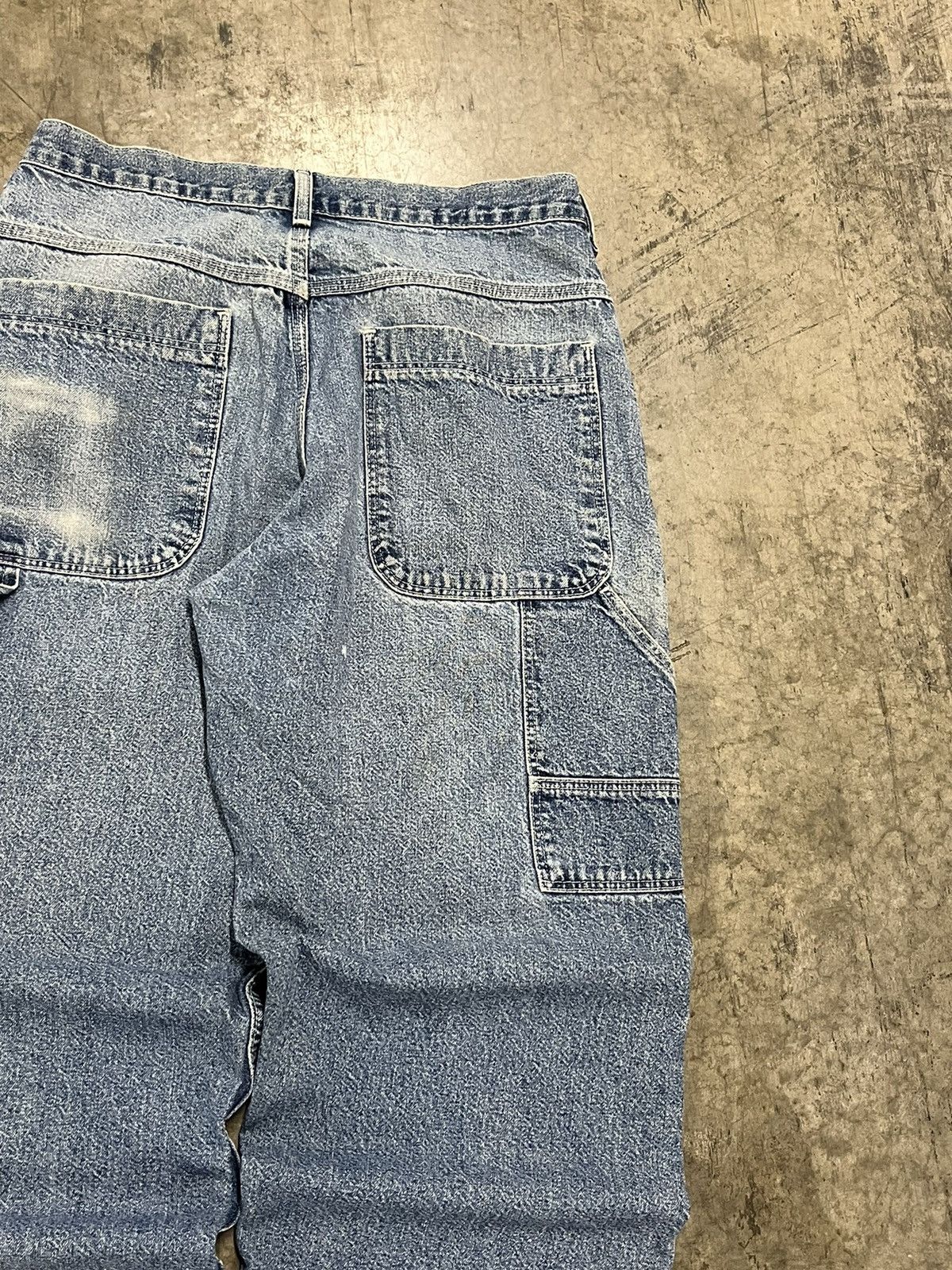 Vintage Y2k baggy fit denim cargo carpenter pants hype skater rare Size US 32 / EU 48 - 5 Thumbnail