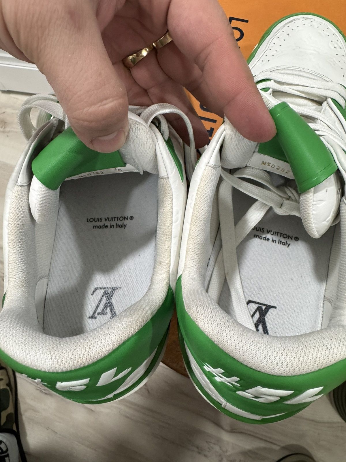 Louis Vuitton Louis Vuitton Trainer #54 Mini Monogram (Green/White) Size US 11 / EU 44 - 8 Thumbnail